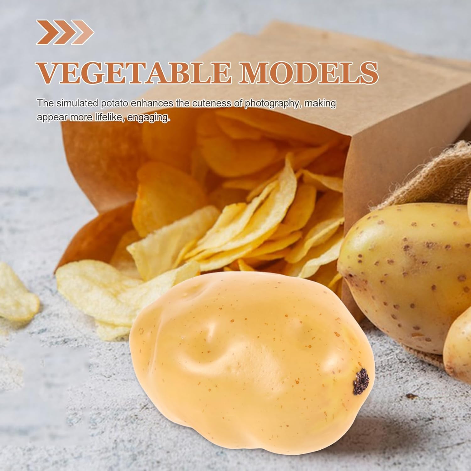 Operitacx 6Pcs Realistic Foam Potato Decor Models