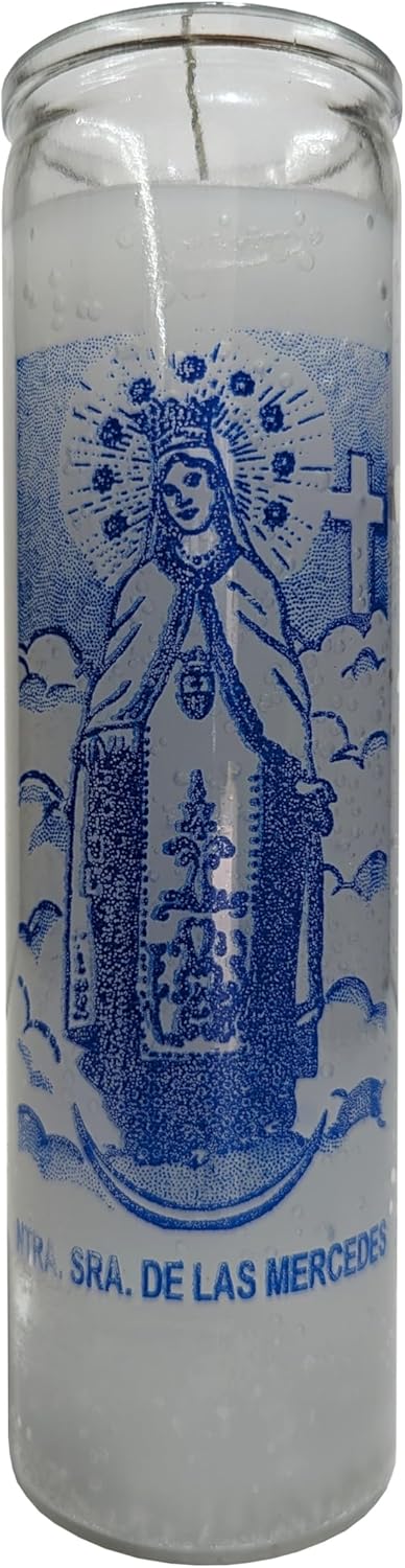 Generic Our Lady of Mercedes Pillar Candle White