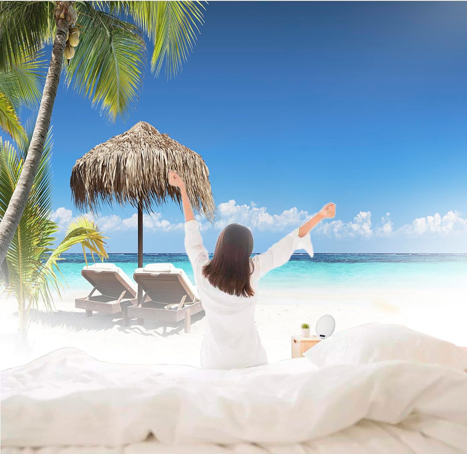 Portable Light Therapy Lamp with Sunrise Alarm and APP Control
