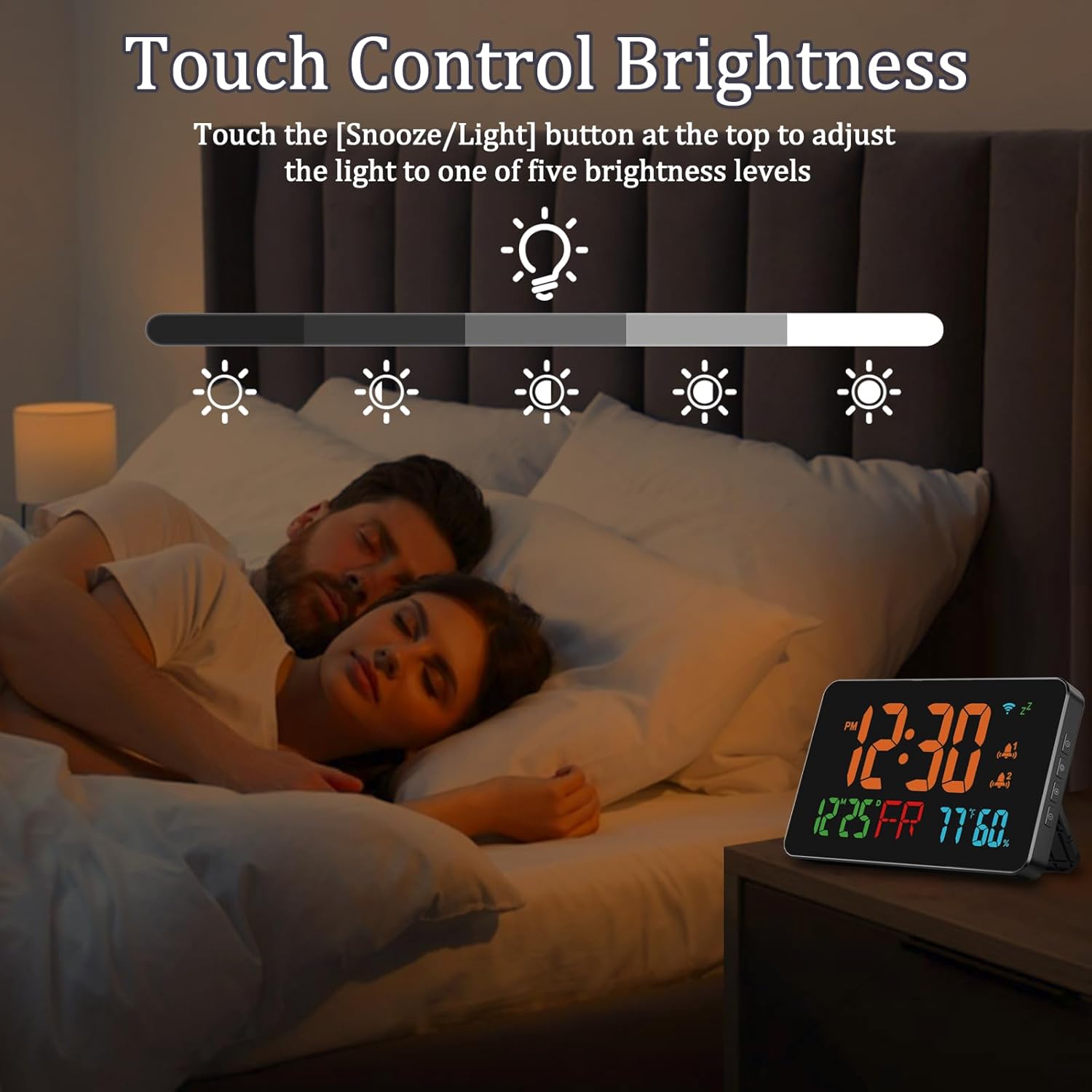 WiFi Atomic Clock with Temperature Humidity and Dual Alarm