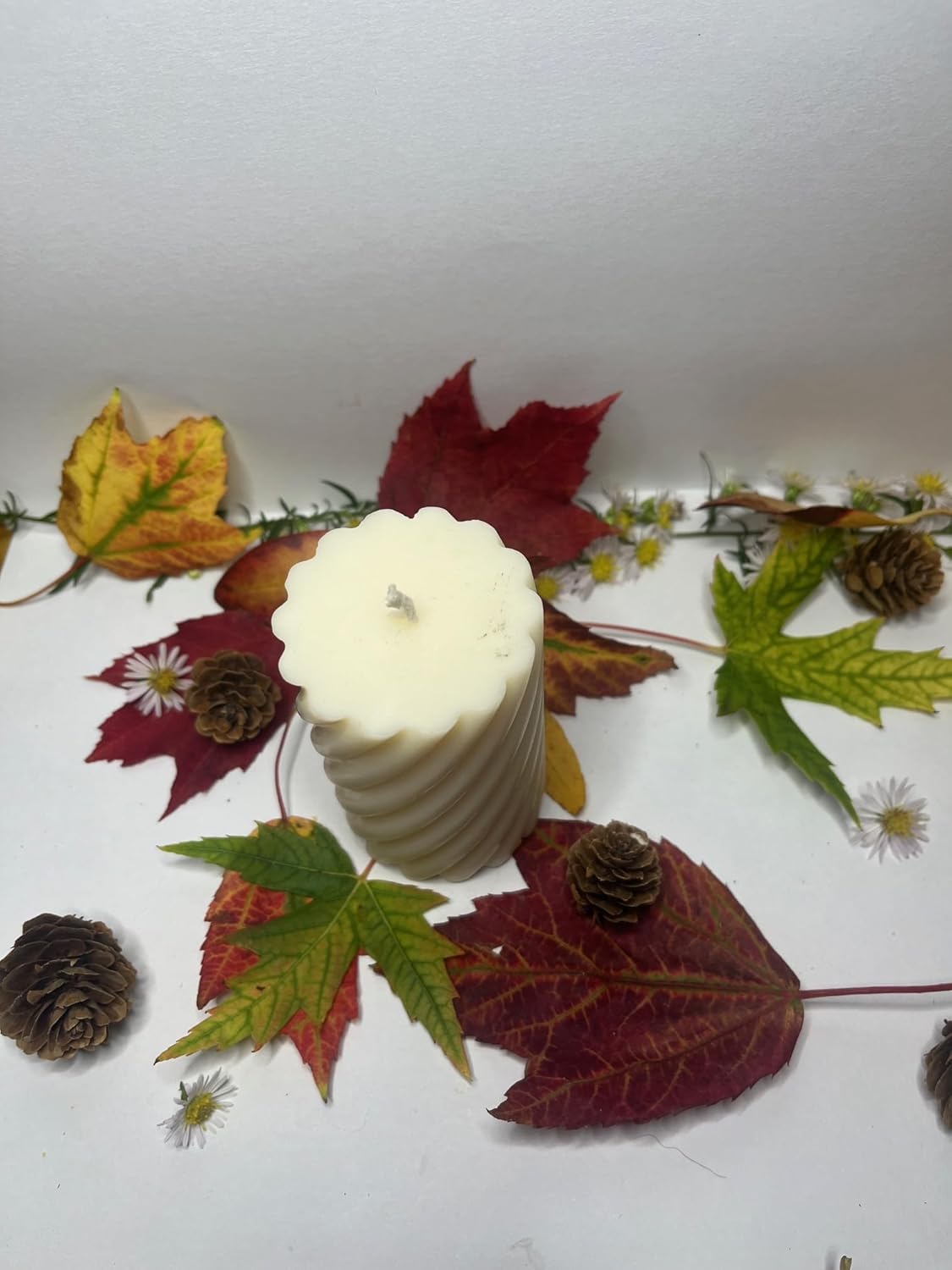 Cinnamon Vanilla Pillar Candle - 4 oz Natural Soy Wax Home Decor Candle