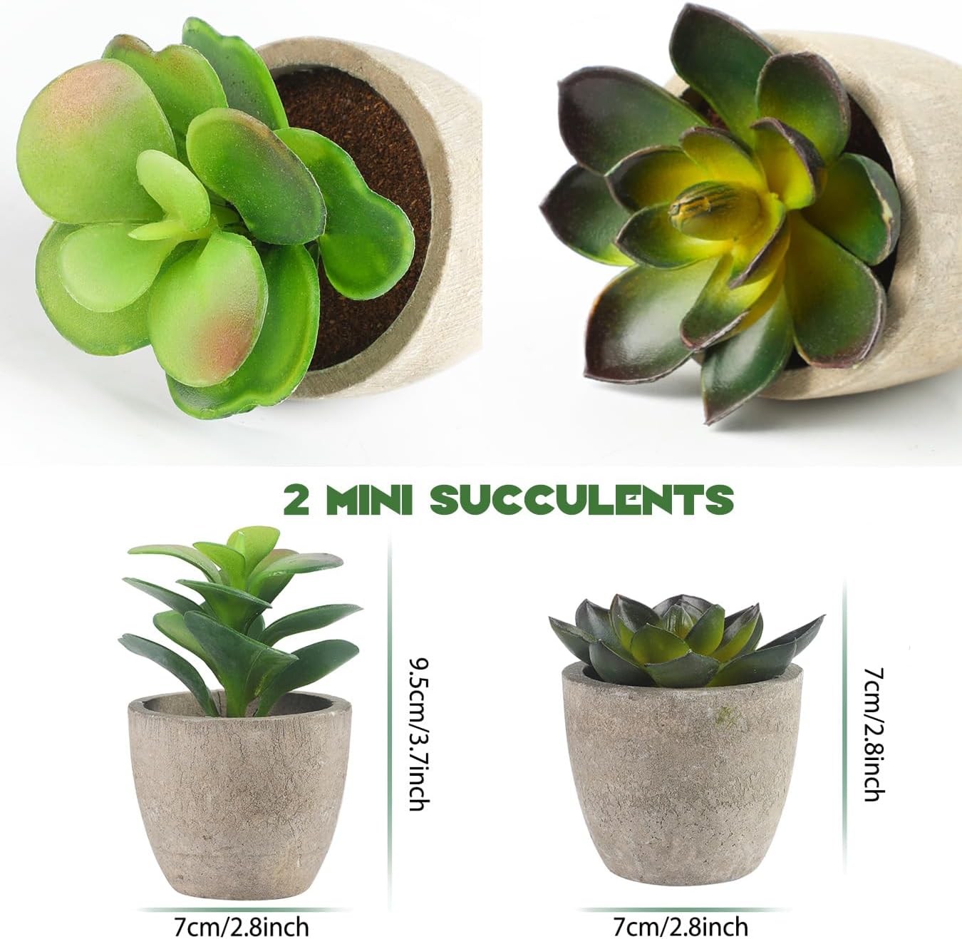 ALAGIRLS 4 Pack Artificial Plants Indoor Decor Set