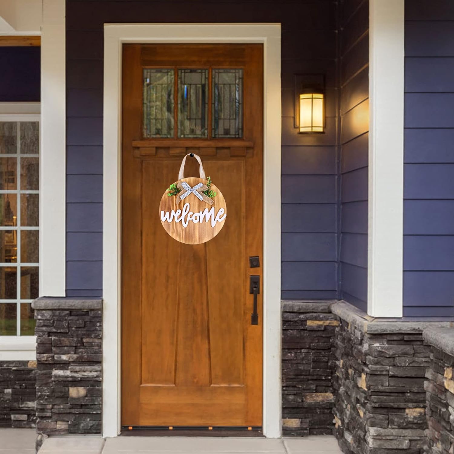 VICASKY Welcome Wall Hanging Sign Rustic Decor
