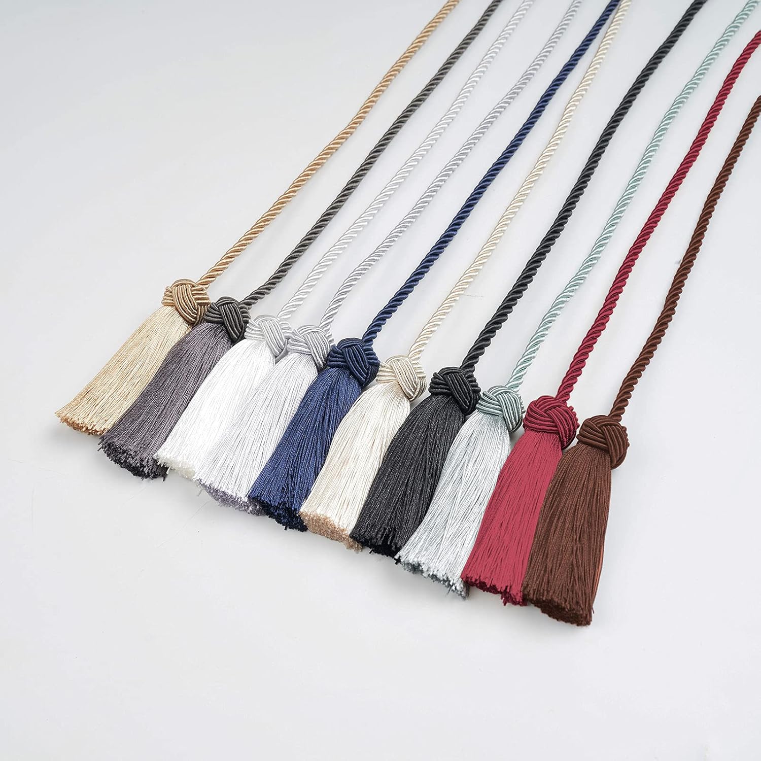 NICEEC 4 Pack Double-Ended Tassel Curtain Tiebacks