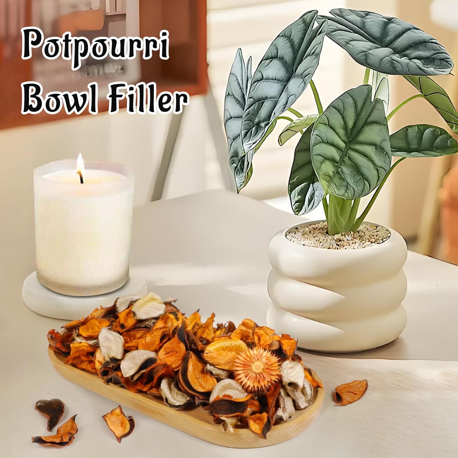 SCENTORINI Citrus Potpourri Bags 2 Pack Home Fragrance Dried Flower Vase Filler