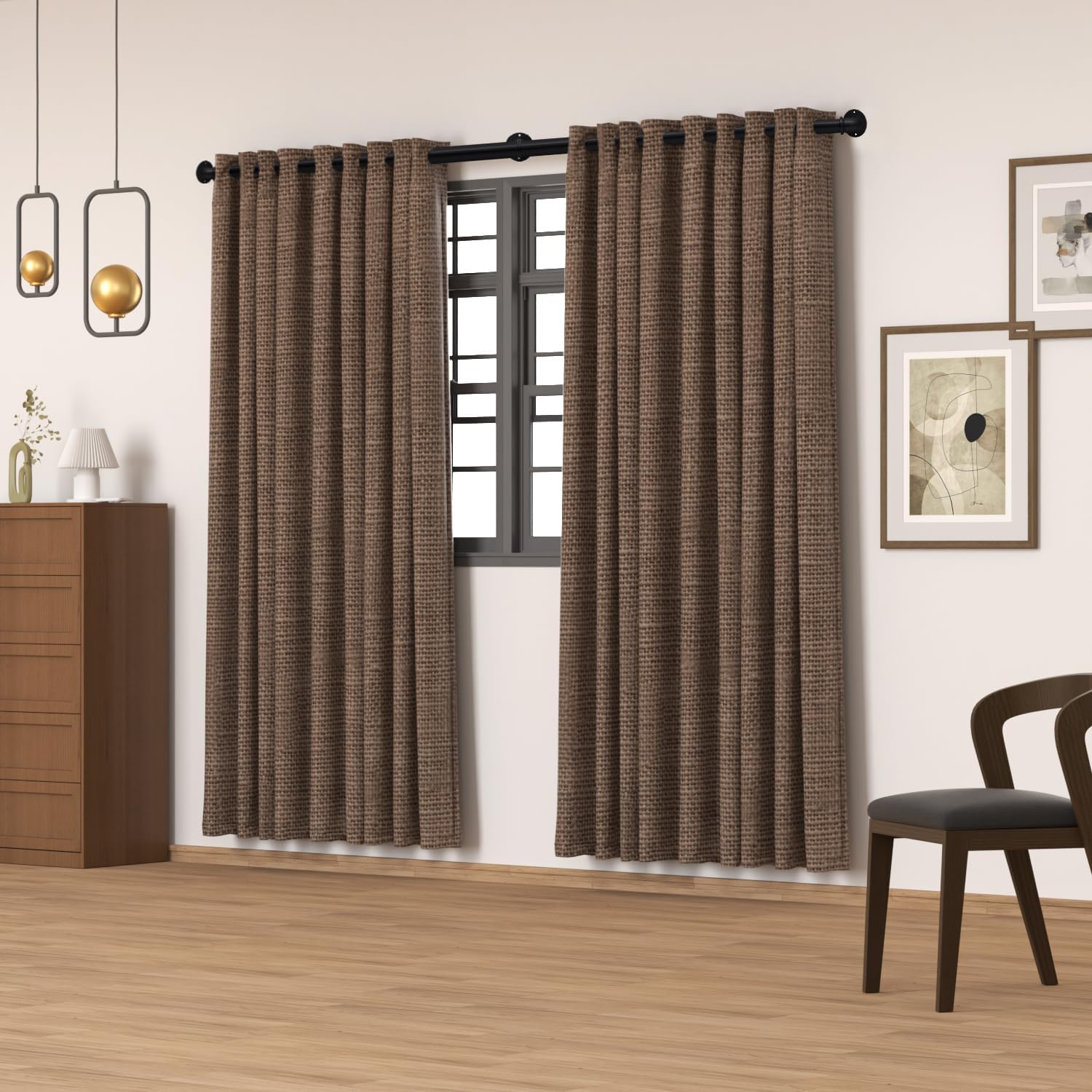 Industrial Curtain Rods 18-120 Inch Adjustable Blackout Rods