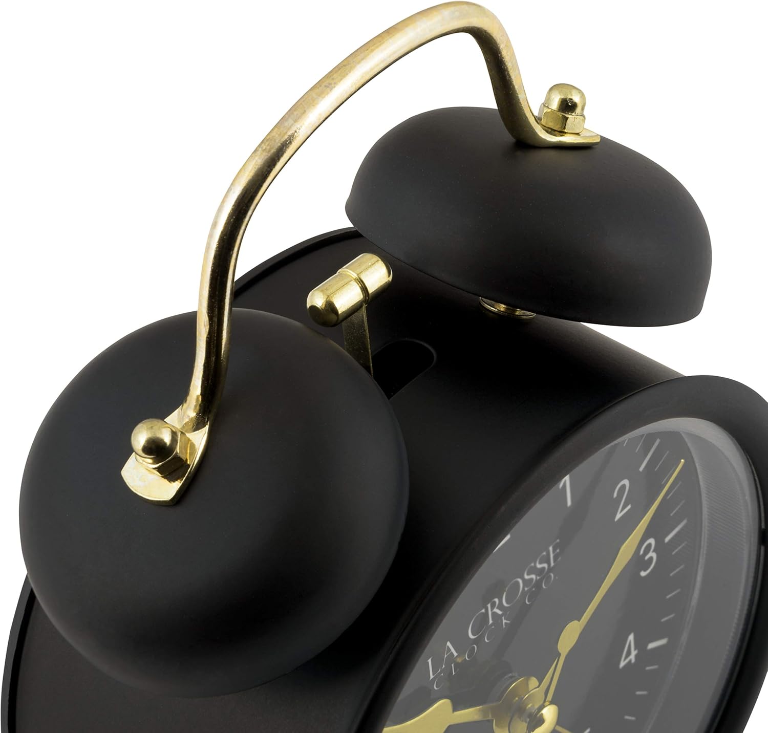 La Crosse 617-3314BG Black Twin Bell Alarm Clock