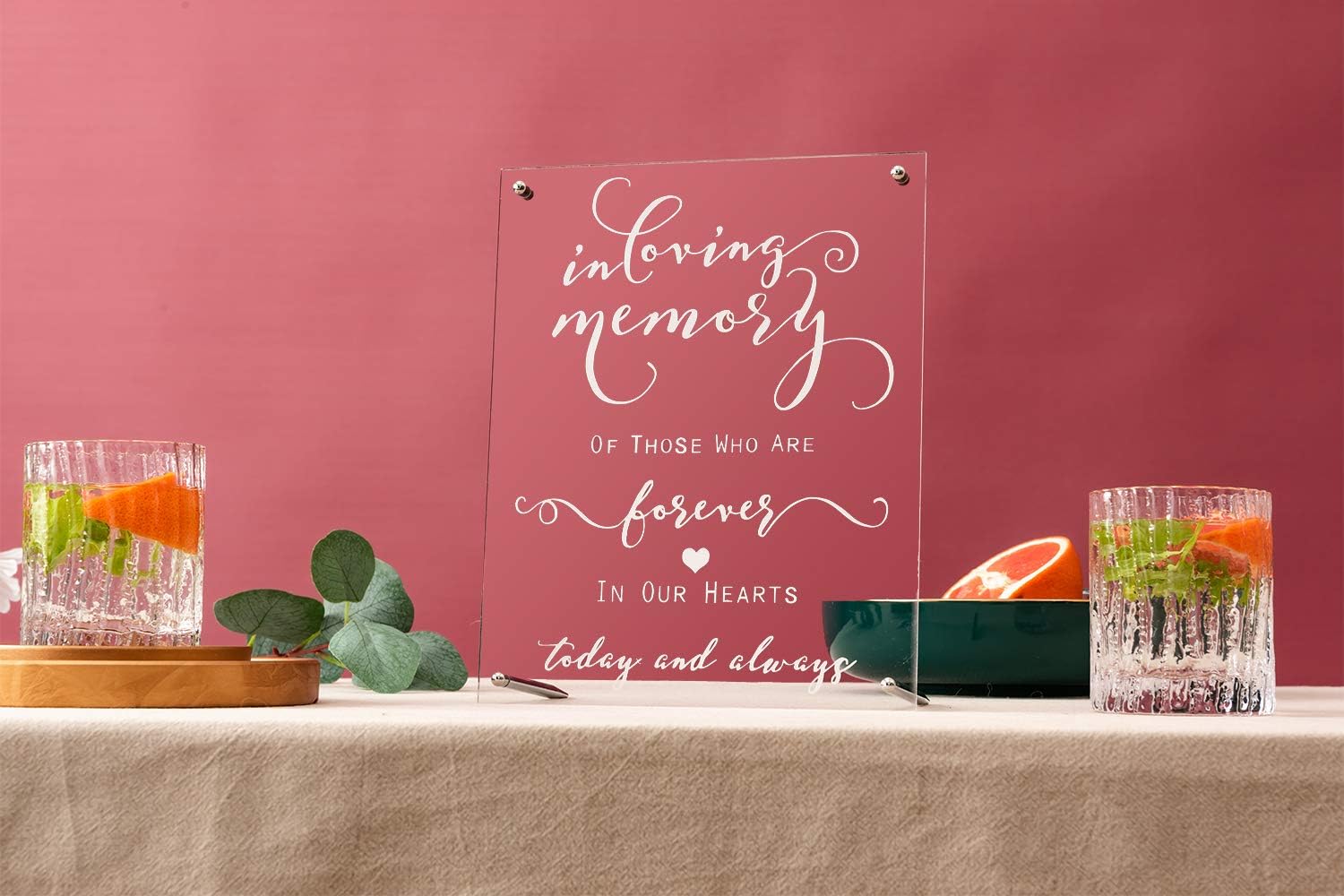 Handcraft Wedding Sign Acrylic Decorative 8x10 Inches