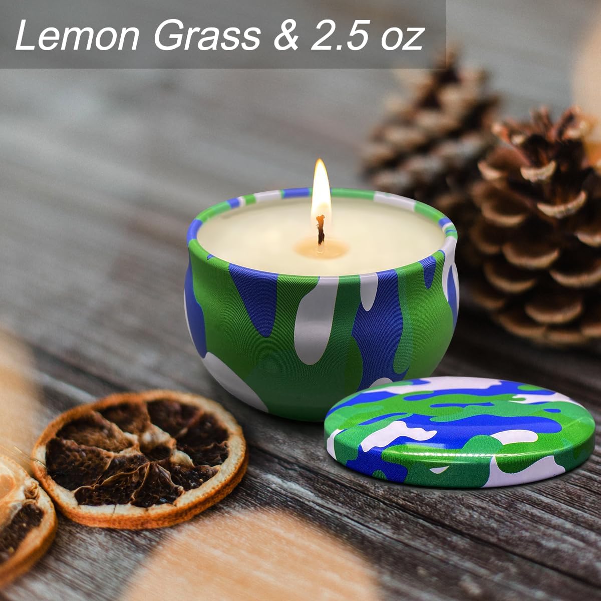 3 Pack Strong Citronella Candles for Outdoor Use