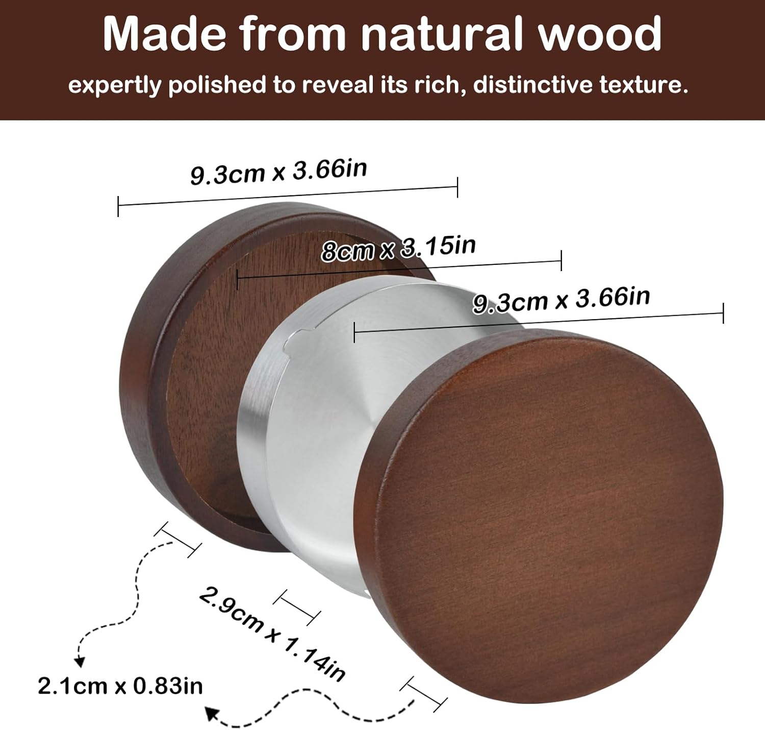 Zoyiancy 2 Pair Windproof Wooden Ashtrays with Lid