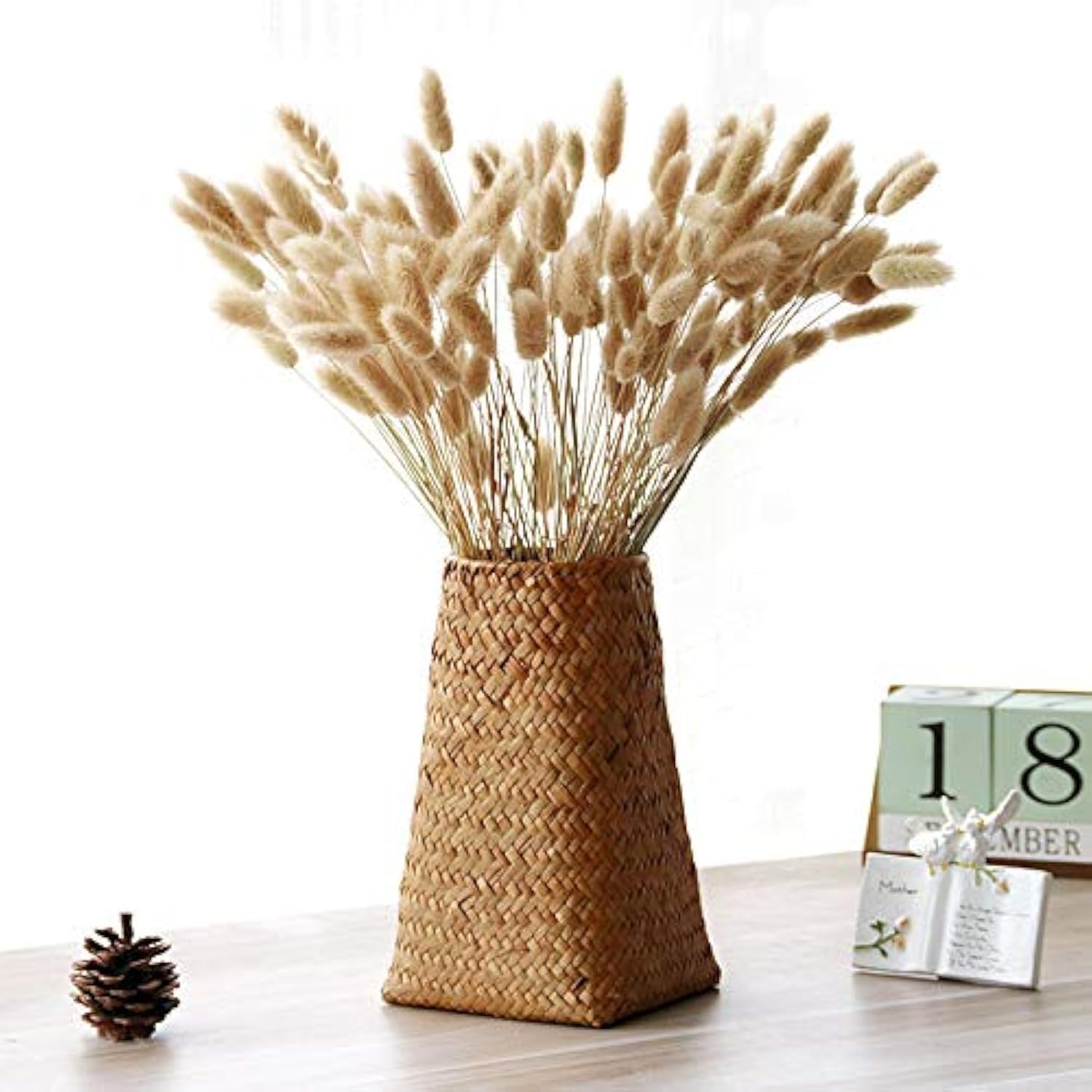 Natural Seaweed Weave Basket Pastoral Rattan Vase