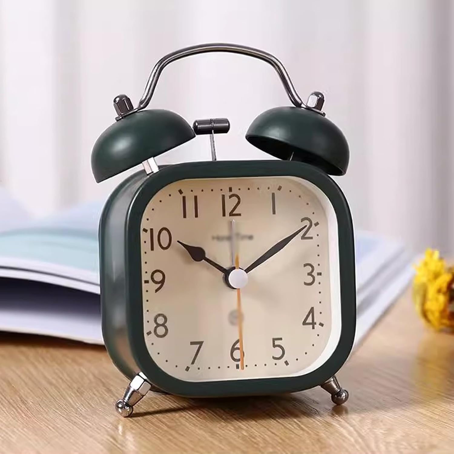 GRFIT Vintage Square Double Bell Alarm Clock