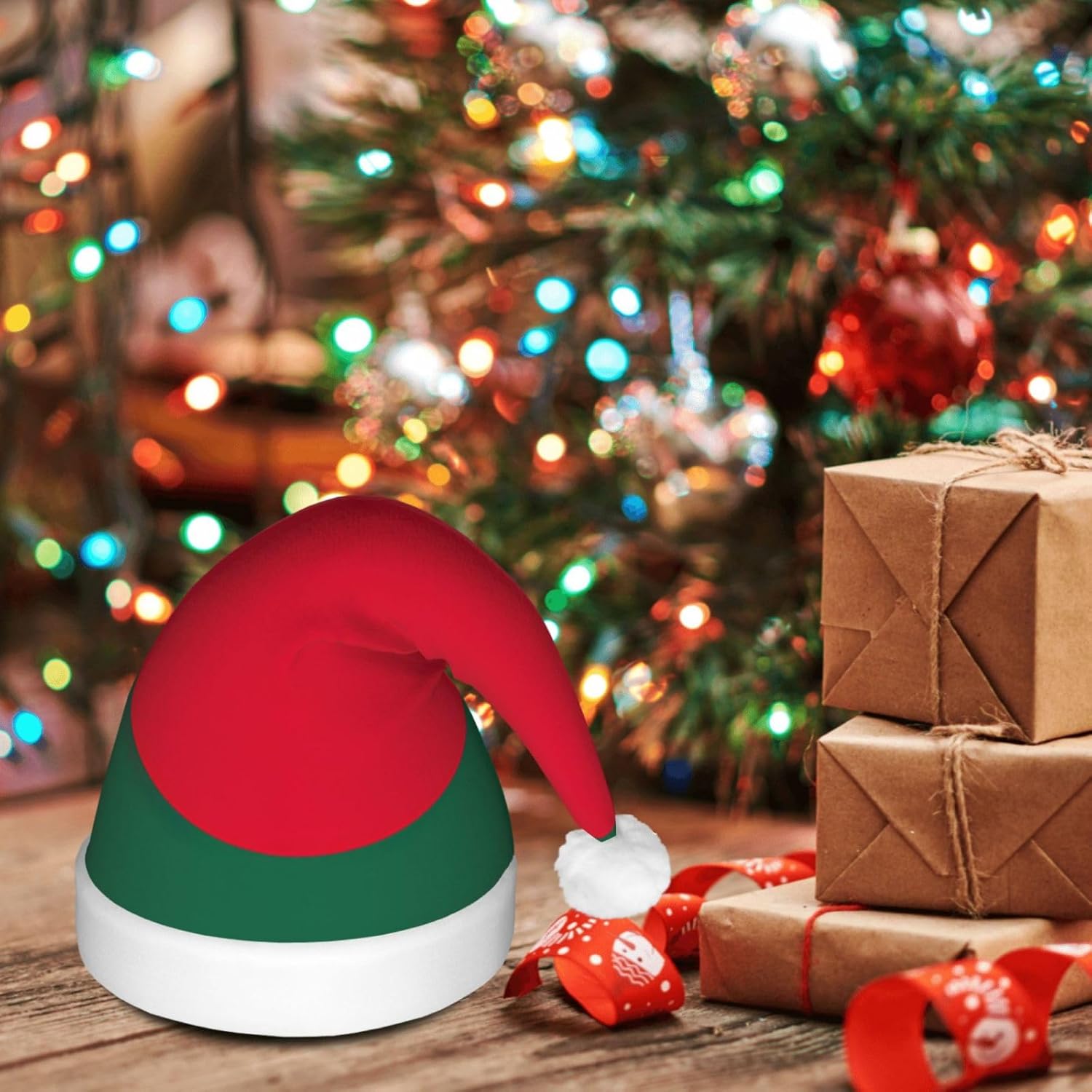 Bangladesh Flag Print Christmas LED Santa Hat