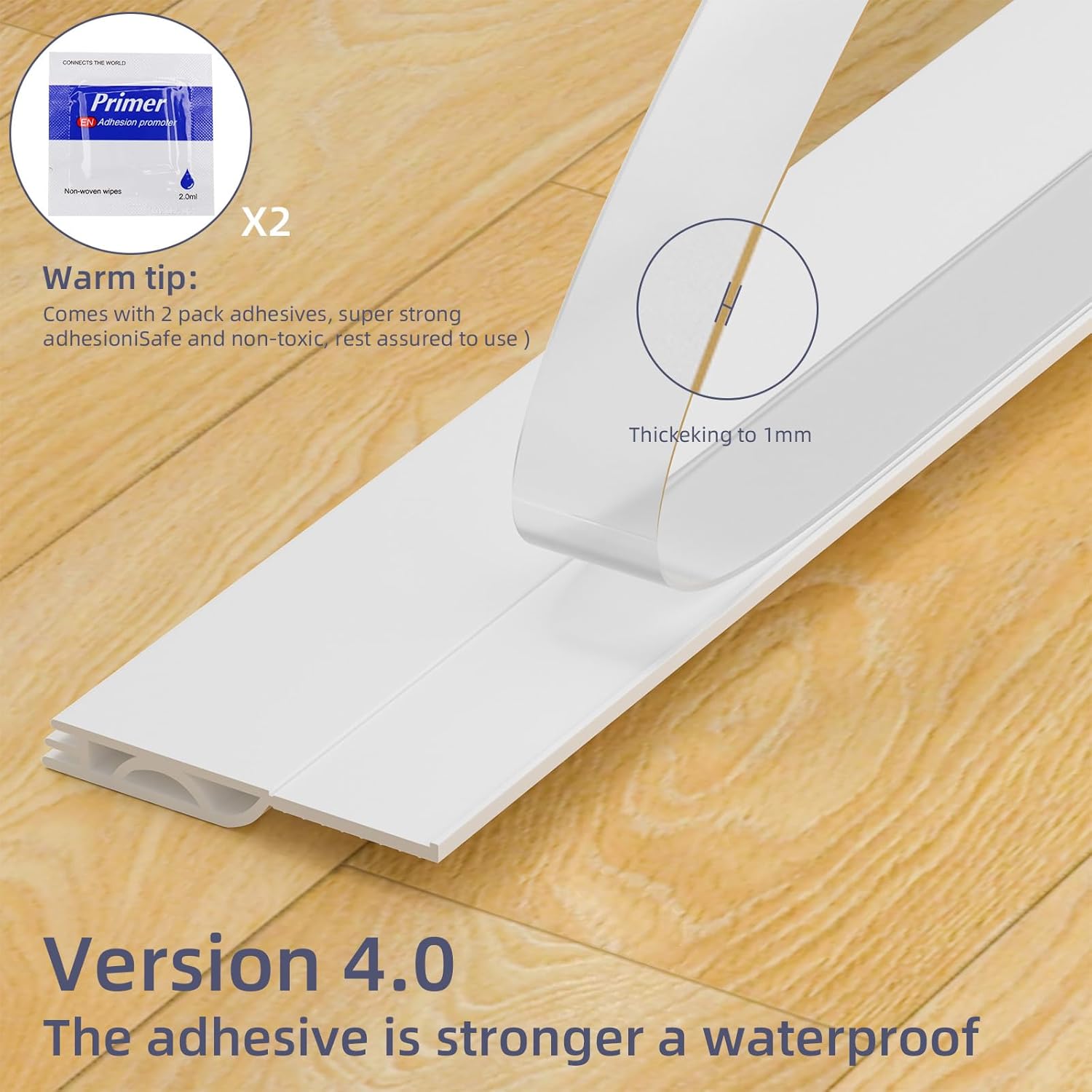 OXRQ Door Draft Stopper 39 Inch White