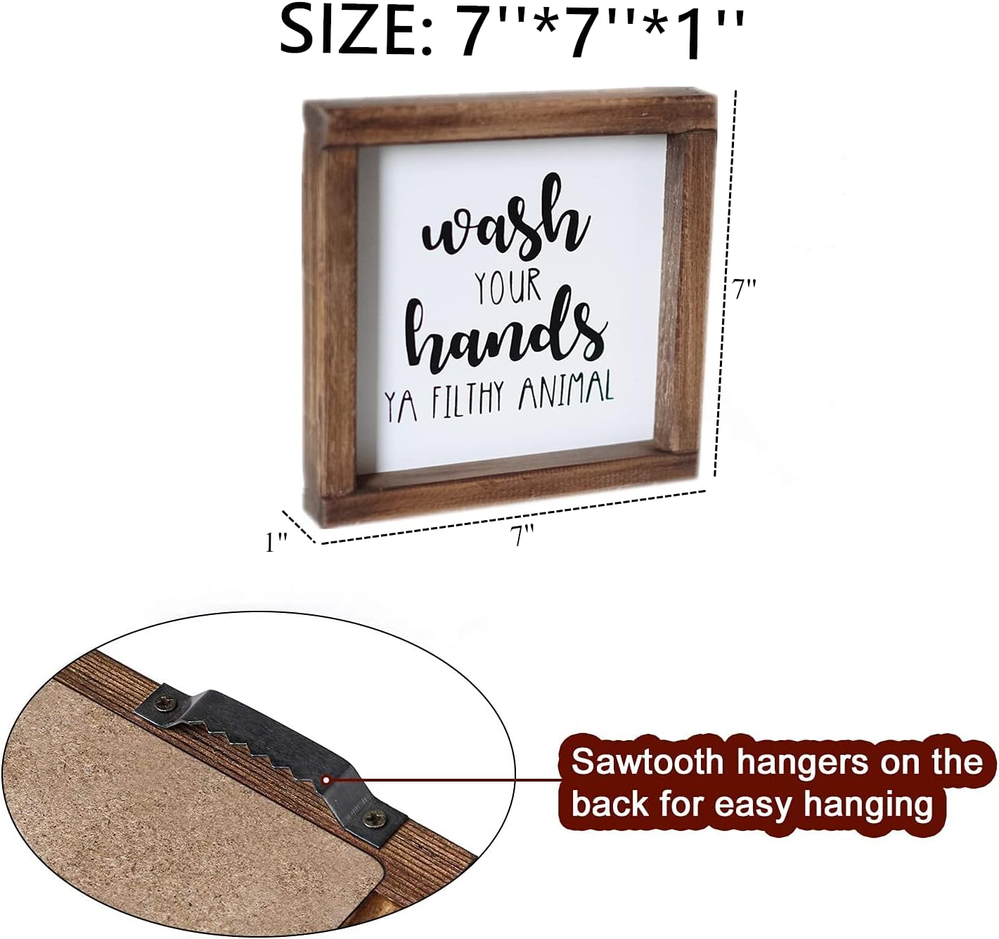 Lavender Inspired Funny Hands Sign Farmhouse Decor 7x7