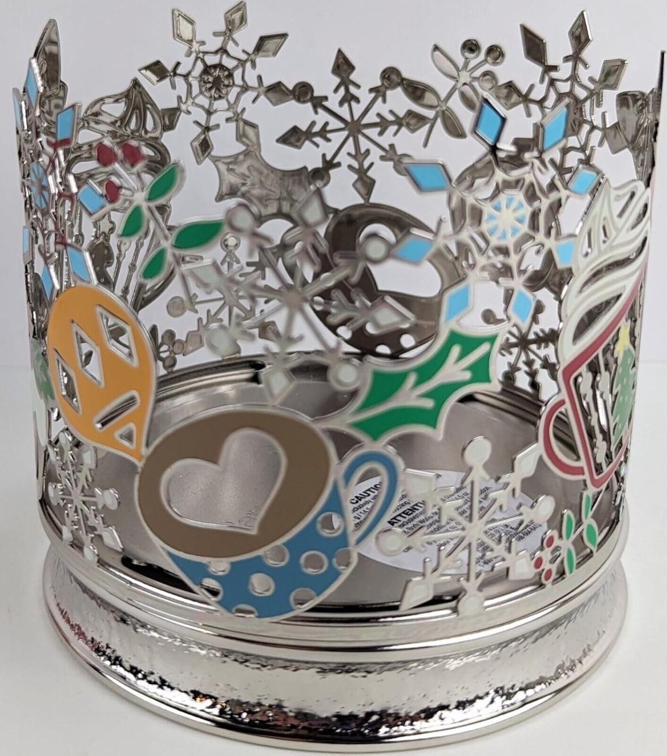Bath Body Works 3 Wick Candle Holder Sleeve Holiday Tea Party
