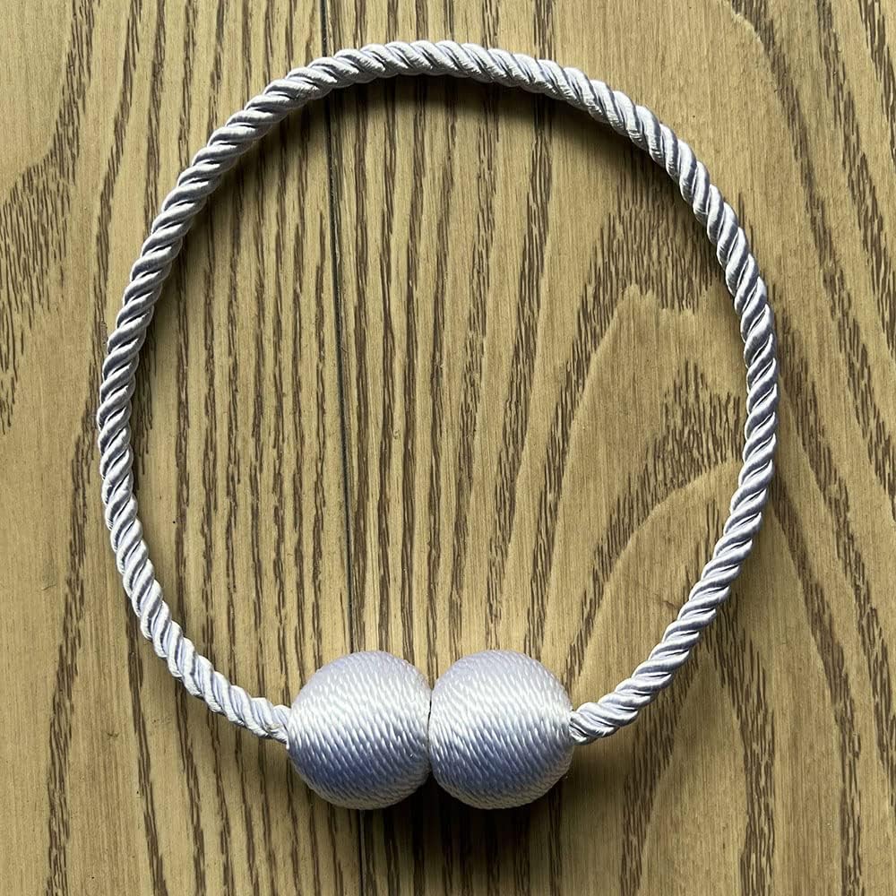 Melaluxe 2 Pack Magnetic Curtain Tiebacks White