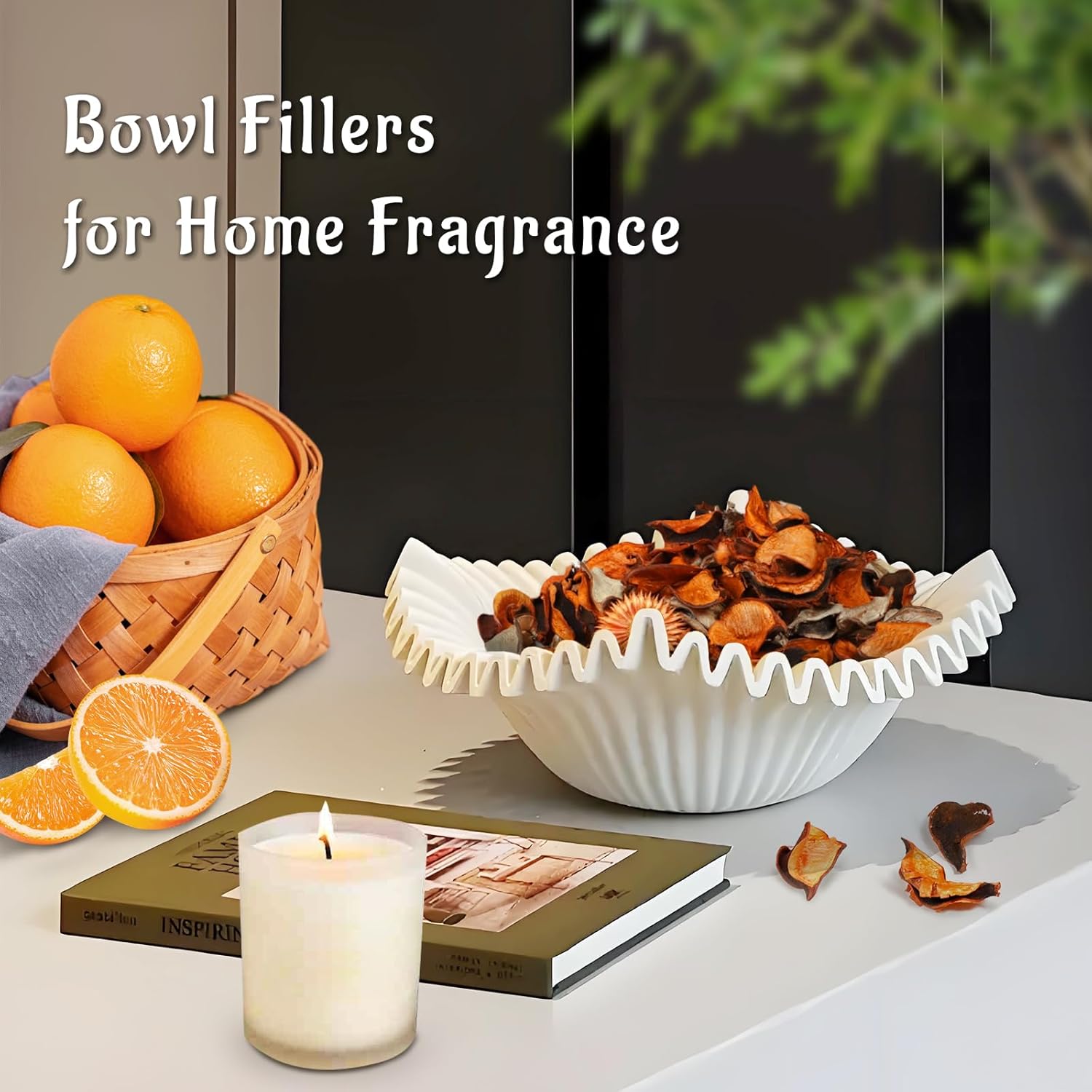 SCENTORINI Citrus Potpourri Bags 2 Pack Home Fragrance Dried Flower Vase Filler