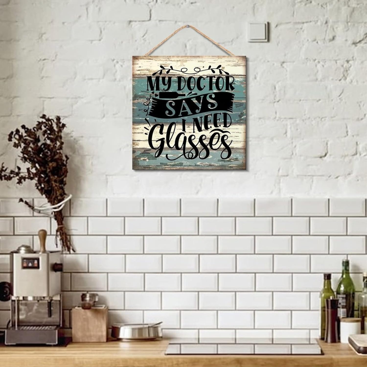 Rustic Wood Sign Wall Art Decor Hanging Wooden Plaque