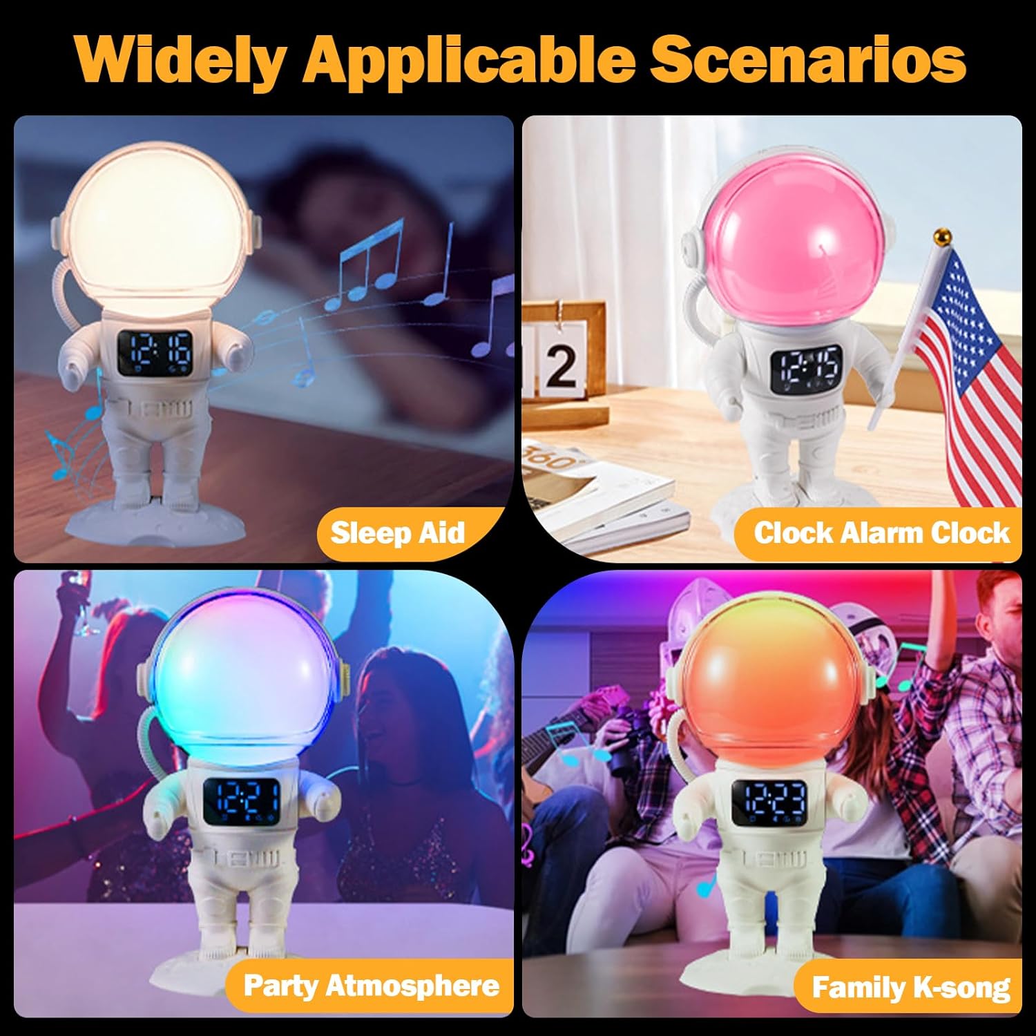 Astronaut Sunrise Alarm Clock with Light and Sounds