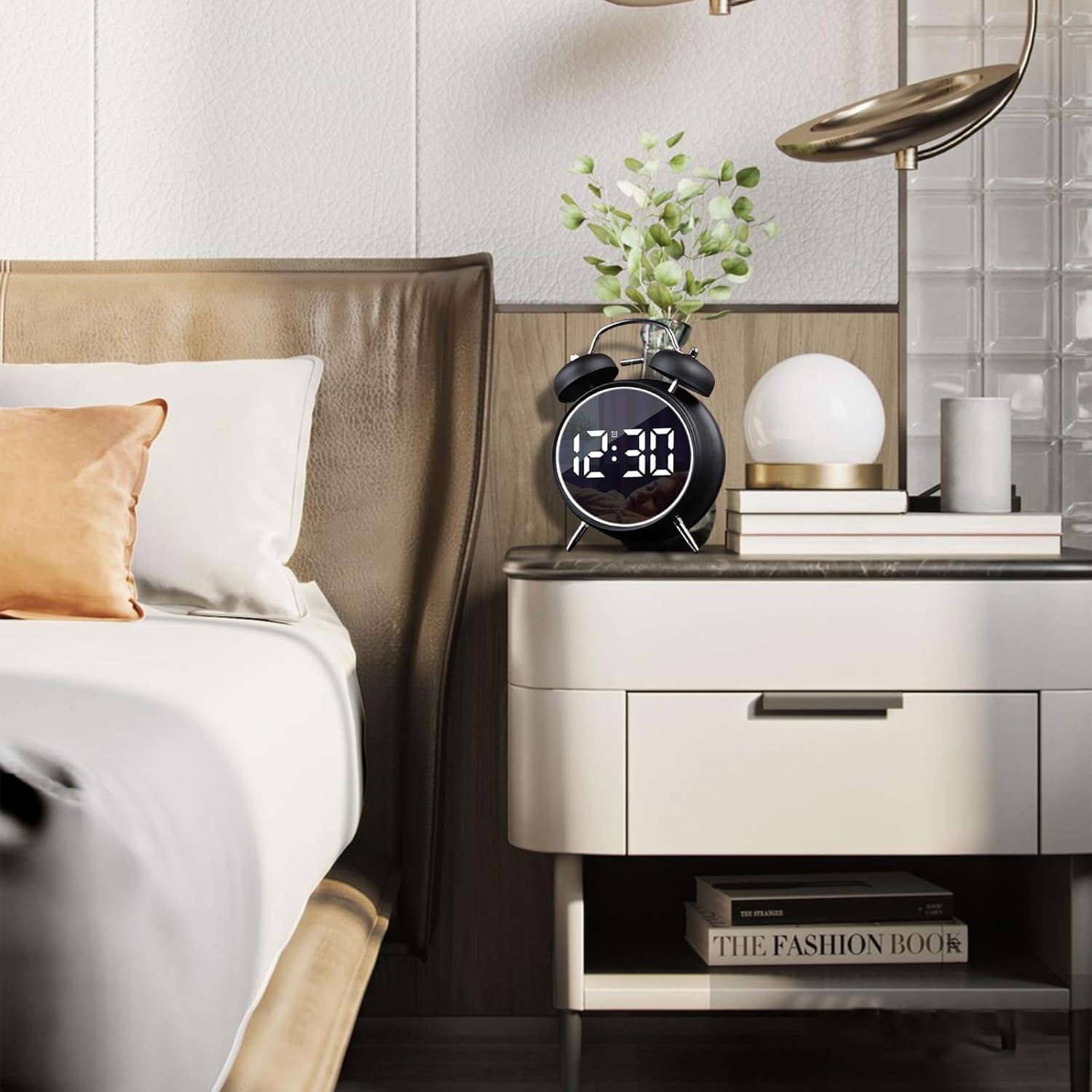 Super Loud Digital Alarm Clock with LED Display and Double Bell Sound