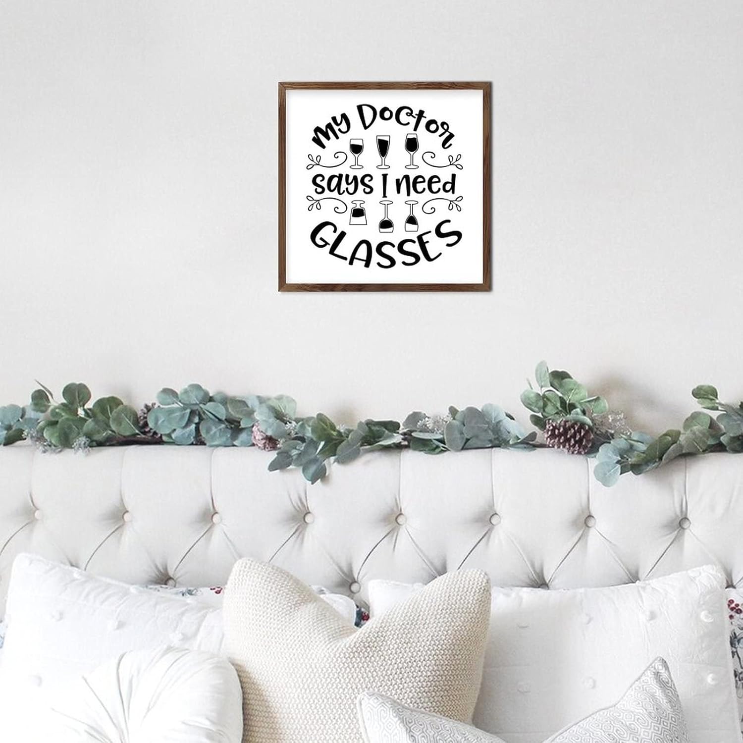Ditooms Framed Wood Sign Plaque 7x7 Inch 1