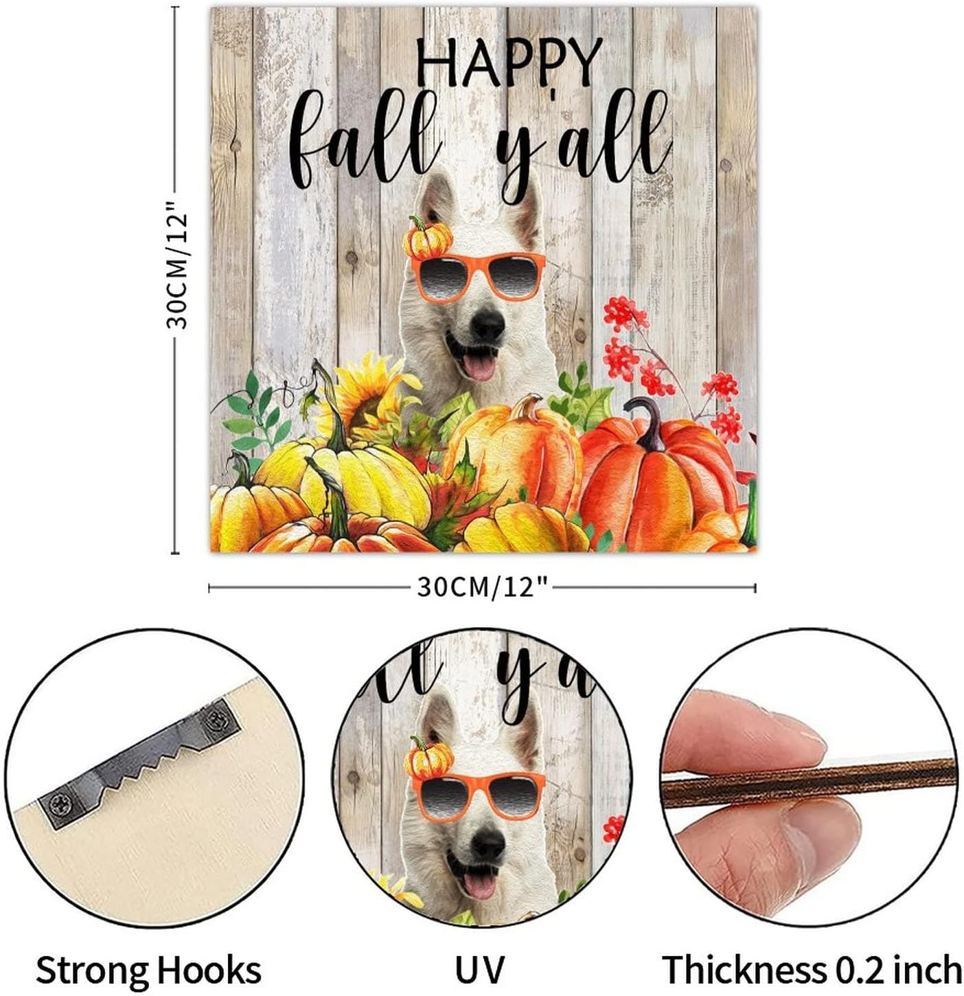 Thanksgiving Hello Fall Decorative Wooden Plaque Sign