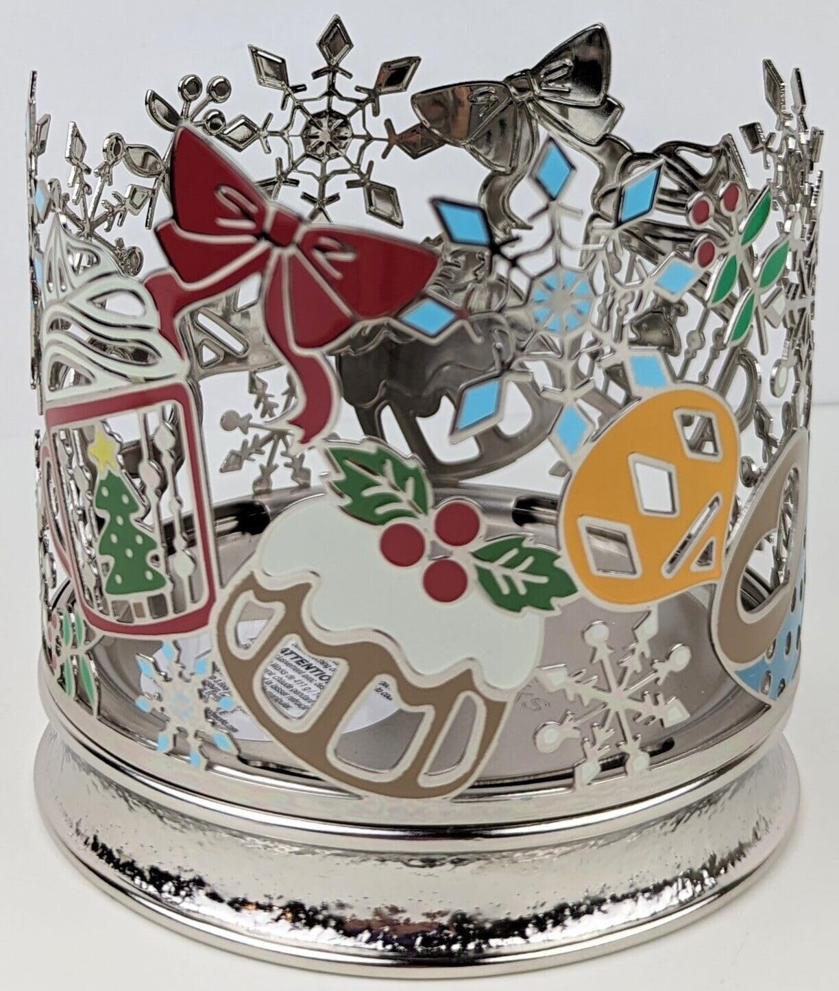 Bath Body Works 3 Wick Candle Holder Sleeve Holiday Tea Party