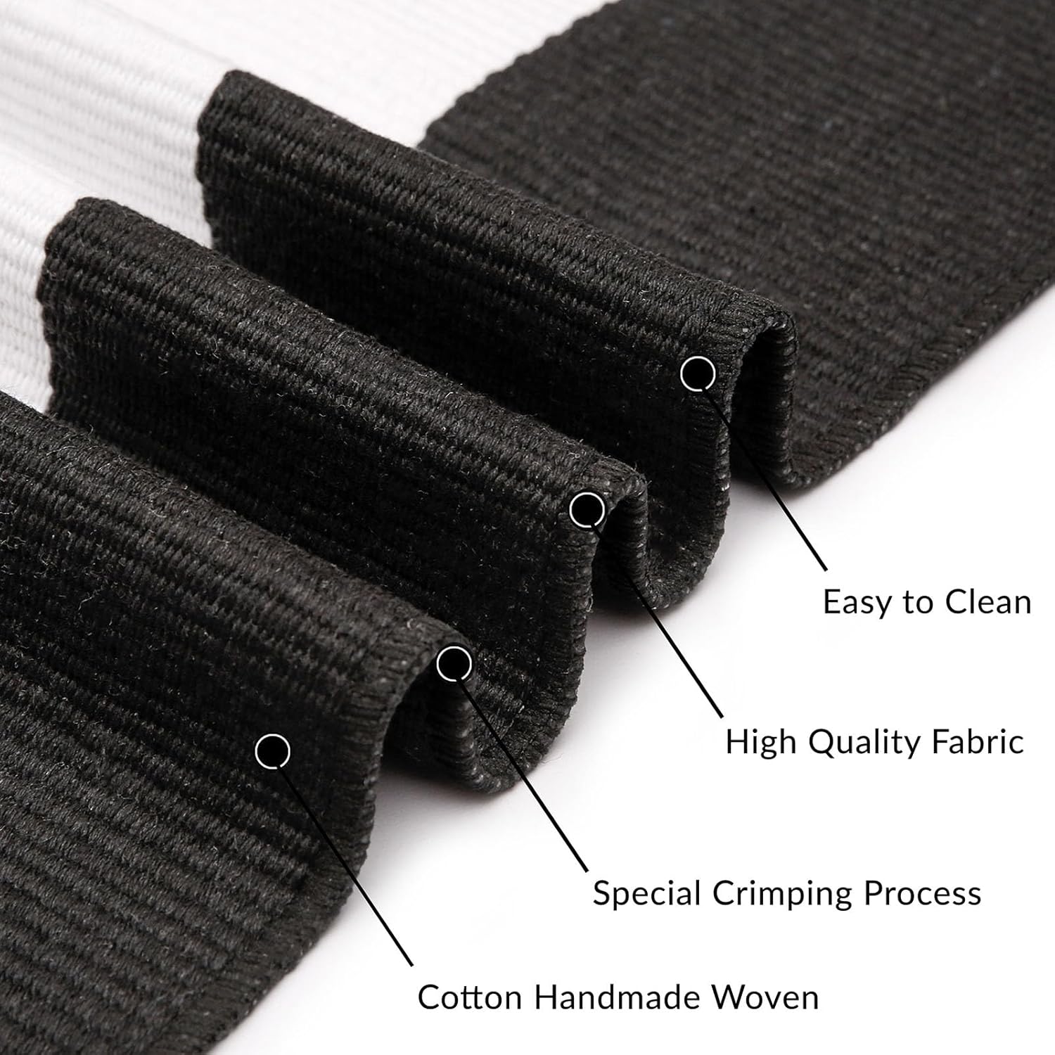IOHOUZE Black White Striped Rug 275 x 43