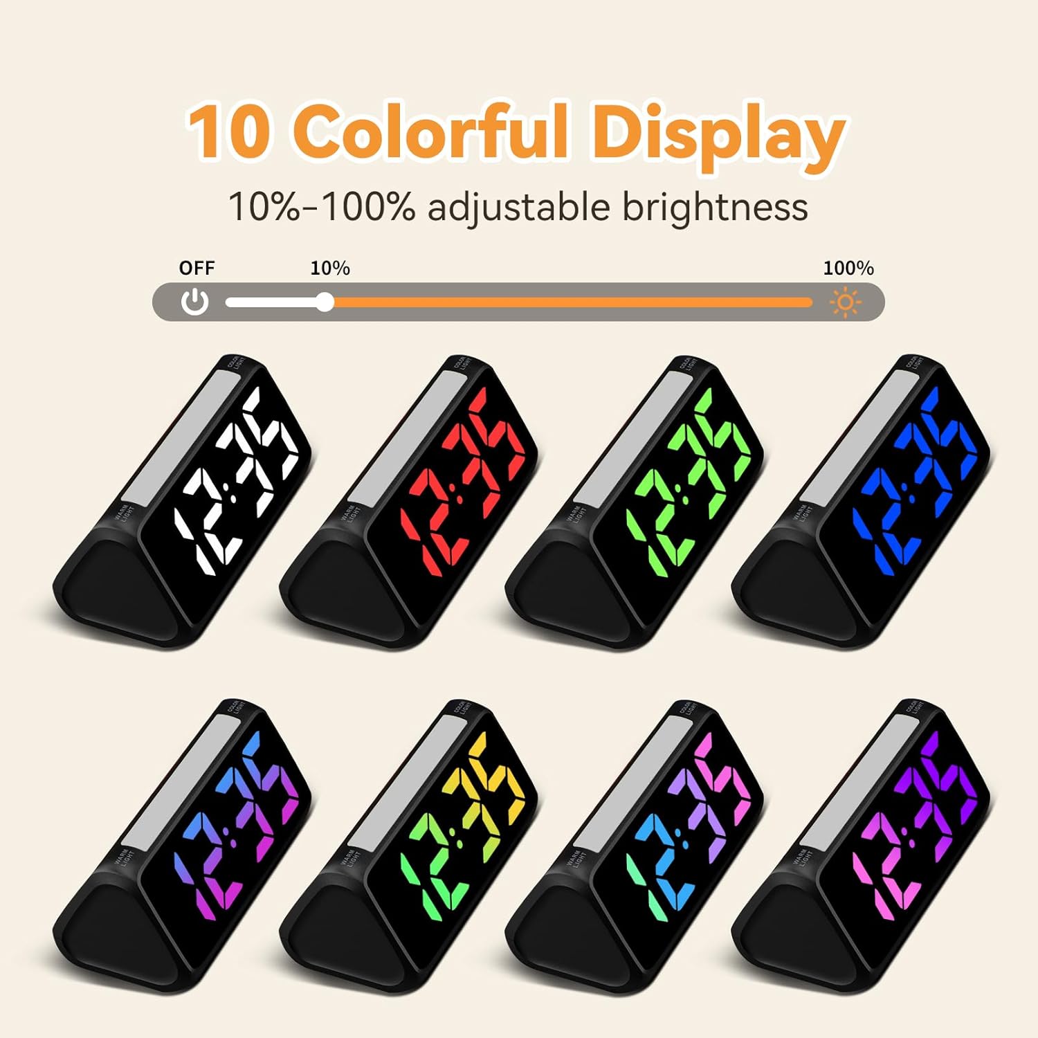 Netzu Alarm Clocks for Heavy Sleepers with Vibrating Pad and RGB Display