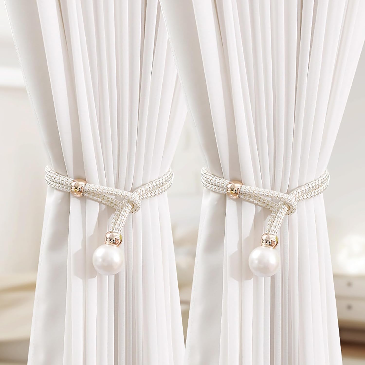 2 Pack Curtain Tiebacks Handmade Decorative Holdbacks for Curtains