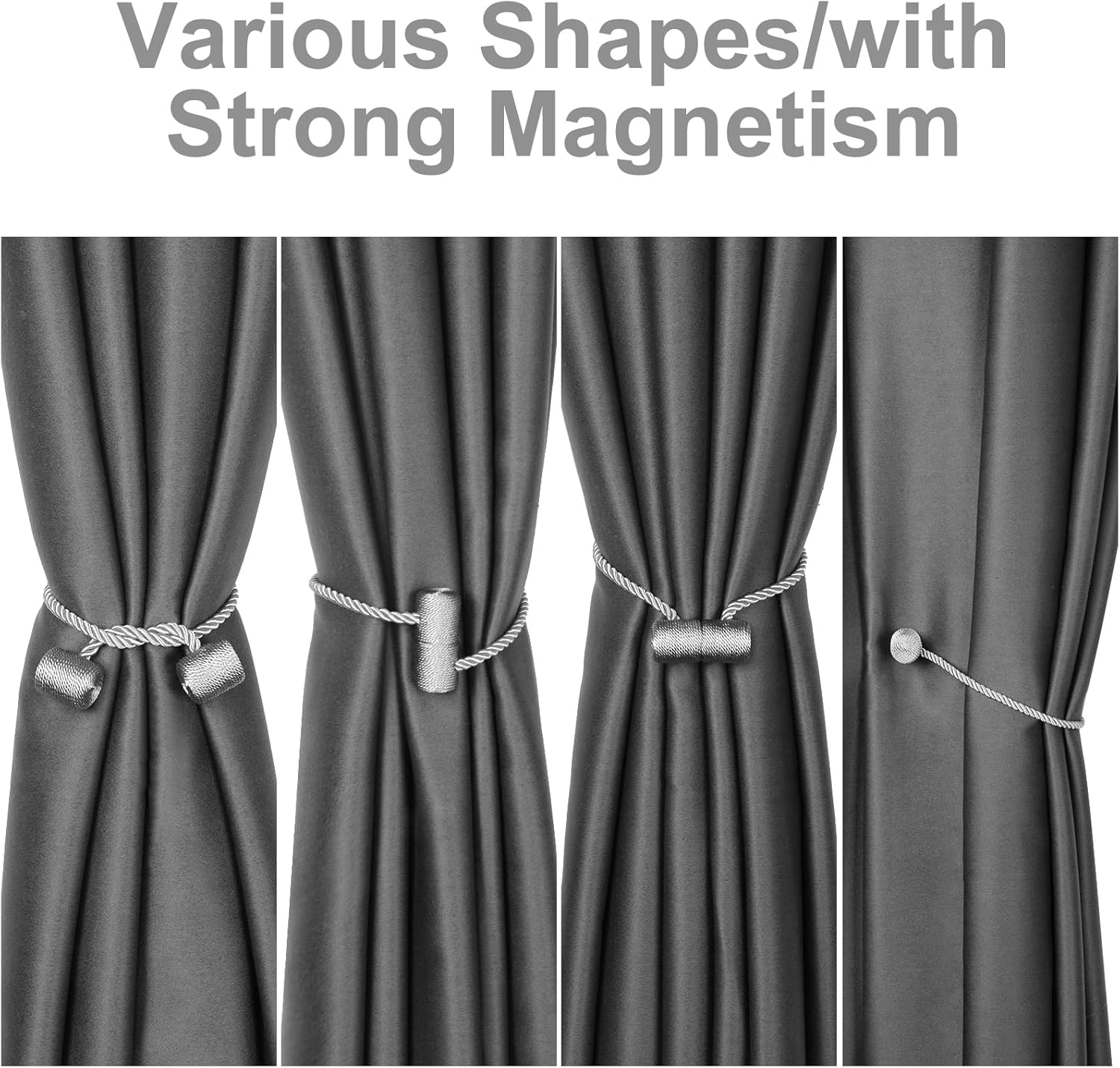 2pcs Magnetic Curtain Tiebacks with Woven Design