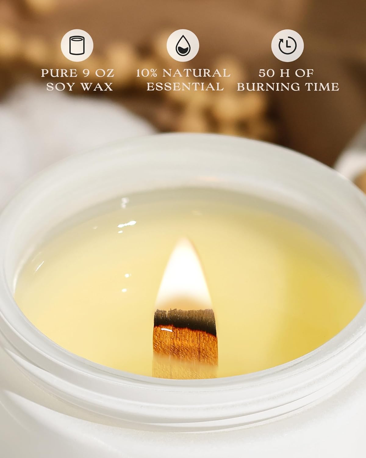 AOOVOO 4 Pack Scented Candles - Lavender Vanilla Sage Eucalyptus