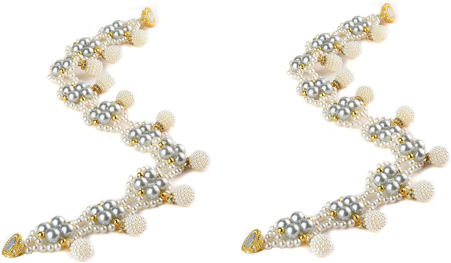 SUQ I OME Magnetic Pearl Curtain Tieback Gray