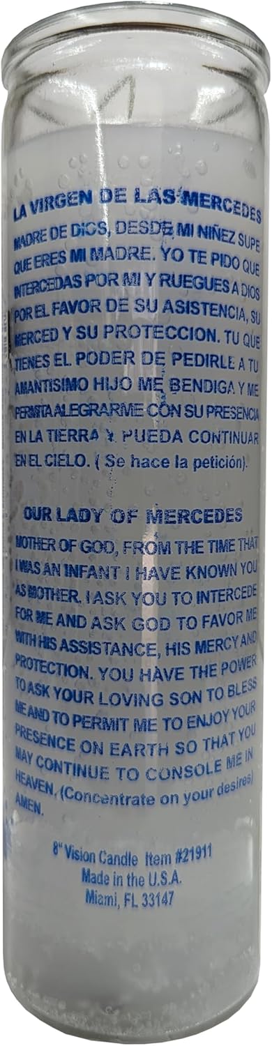 Generic Our Lady of Mercedes Pillar Candle White