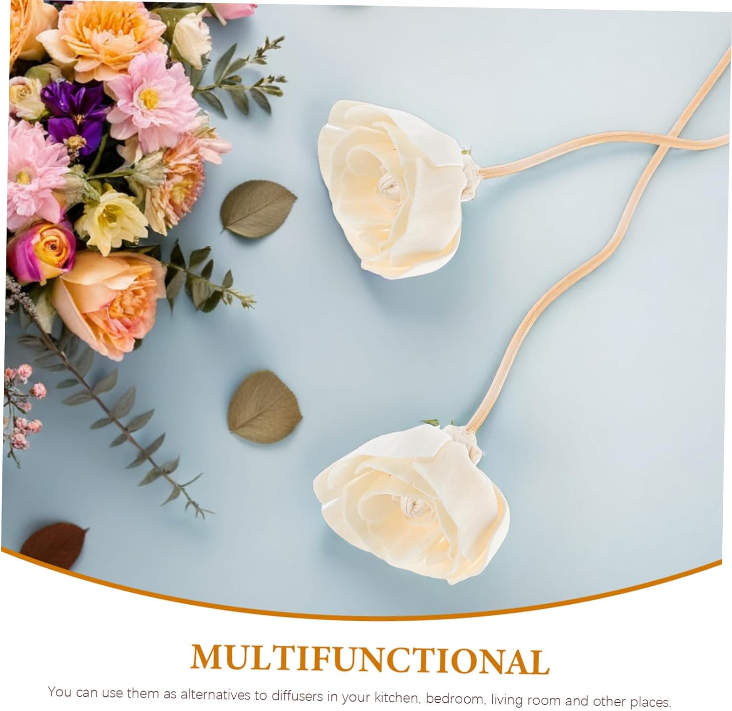 8pcs Aromatherapy Diffuser Sticks with Natural Dried Flowers