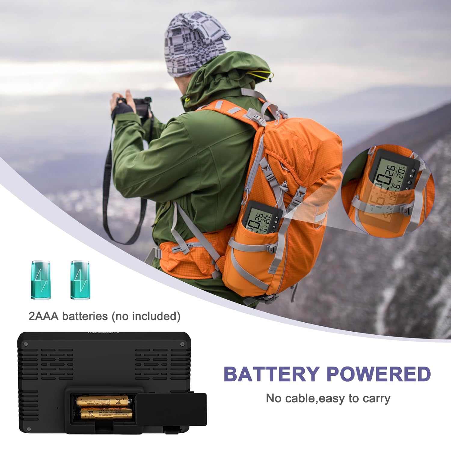 Oqimax Travel Alarm Clock with 5s Backlight and Snooze Function