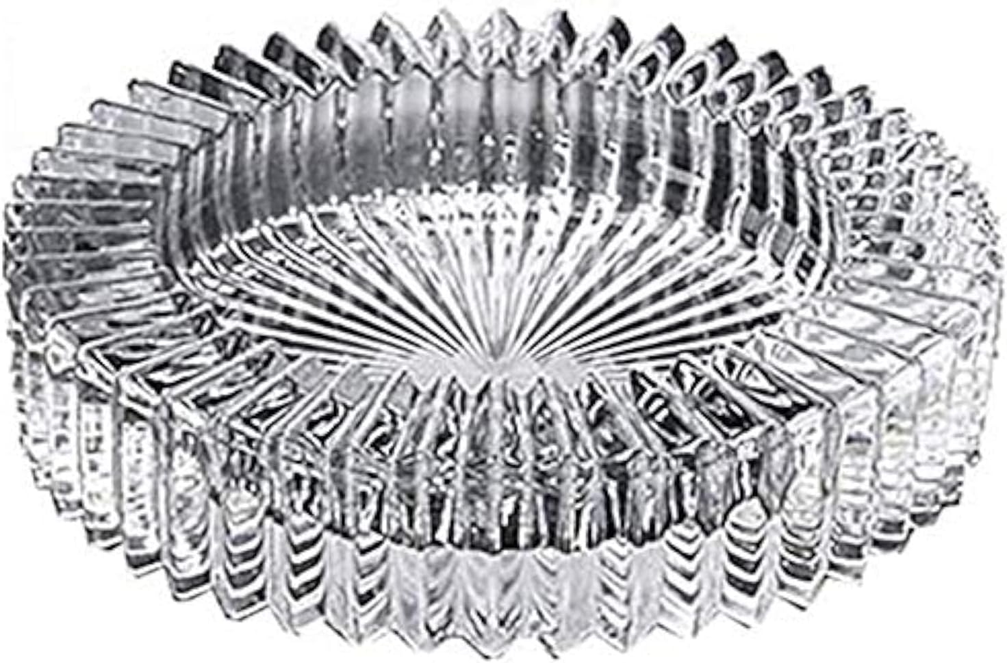 Artistic Glass Ashtray 6 Inch Round Decorative Collectible