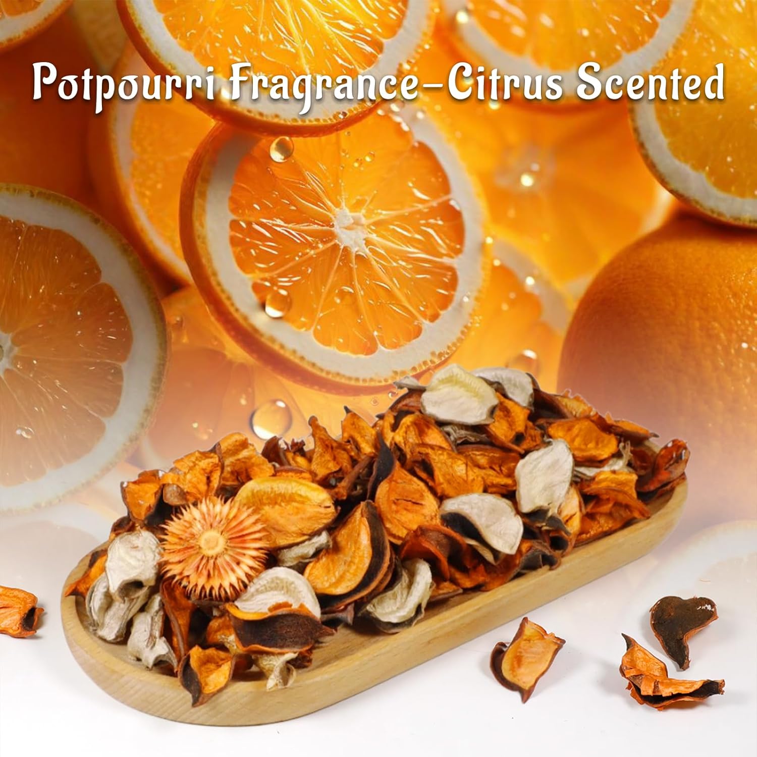 SCENTORINI Citrus Potpourri Bags 2 Pack Home Fragrance Dried Flower Vase Filler