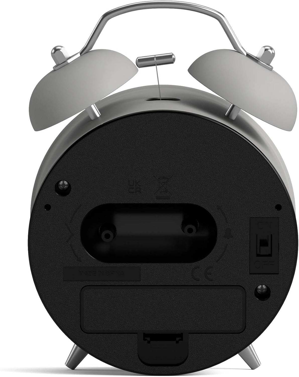 NEWGATE Charlie Bell Echo Alarm Clock Modern Retro Design Grey