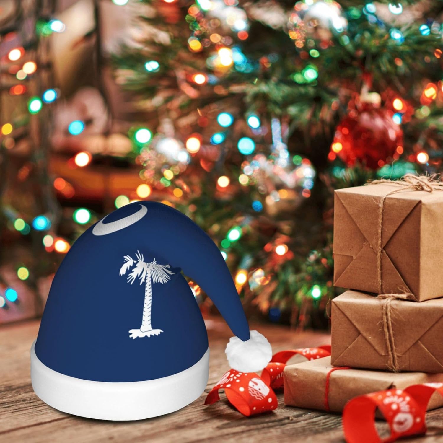 South Carolina Flag Christmas LED Hat for Parties