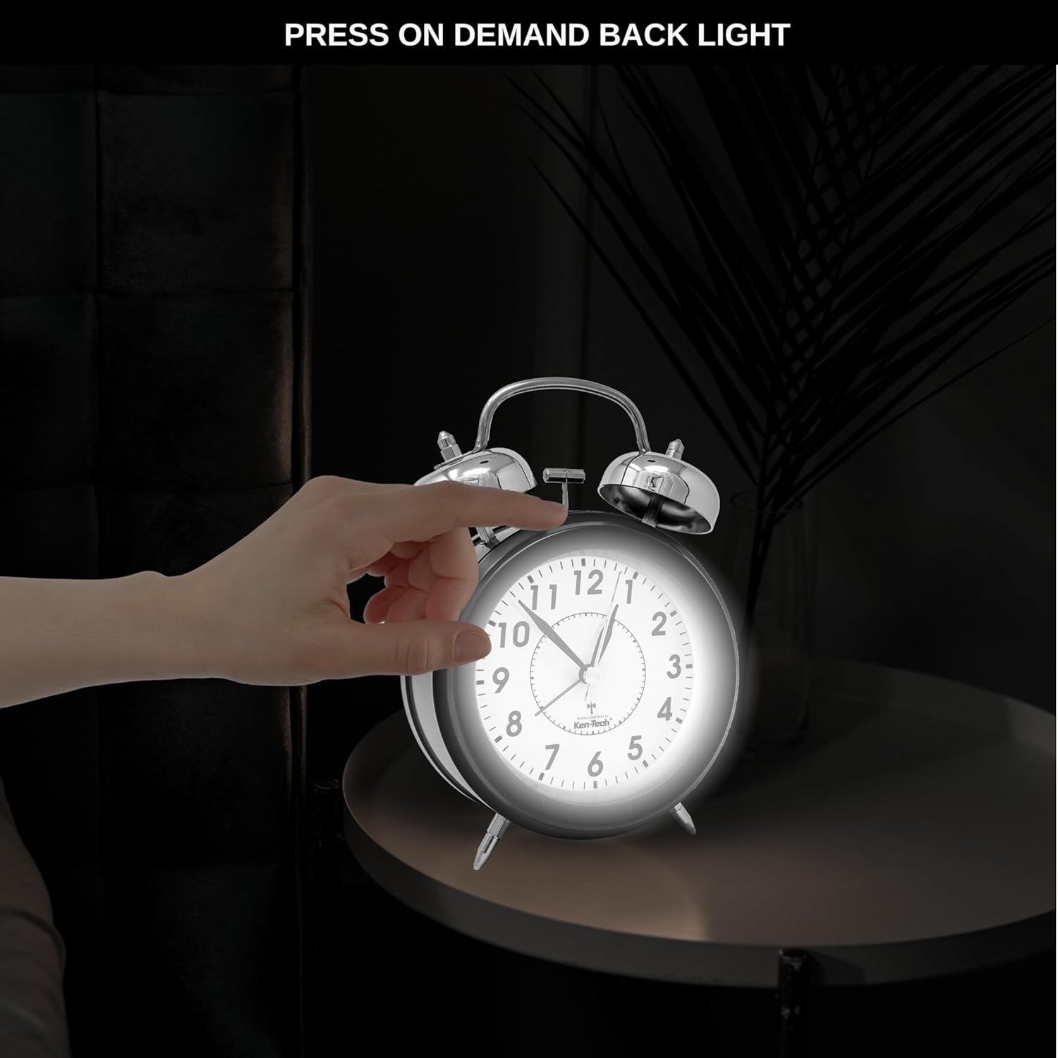 Ken-Tech Atomic Retro Twin Bell Alarm Clock