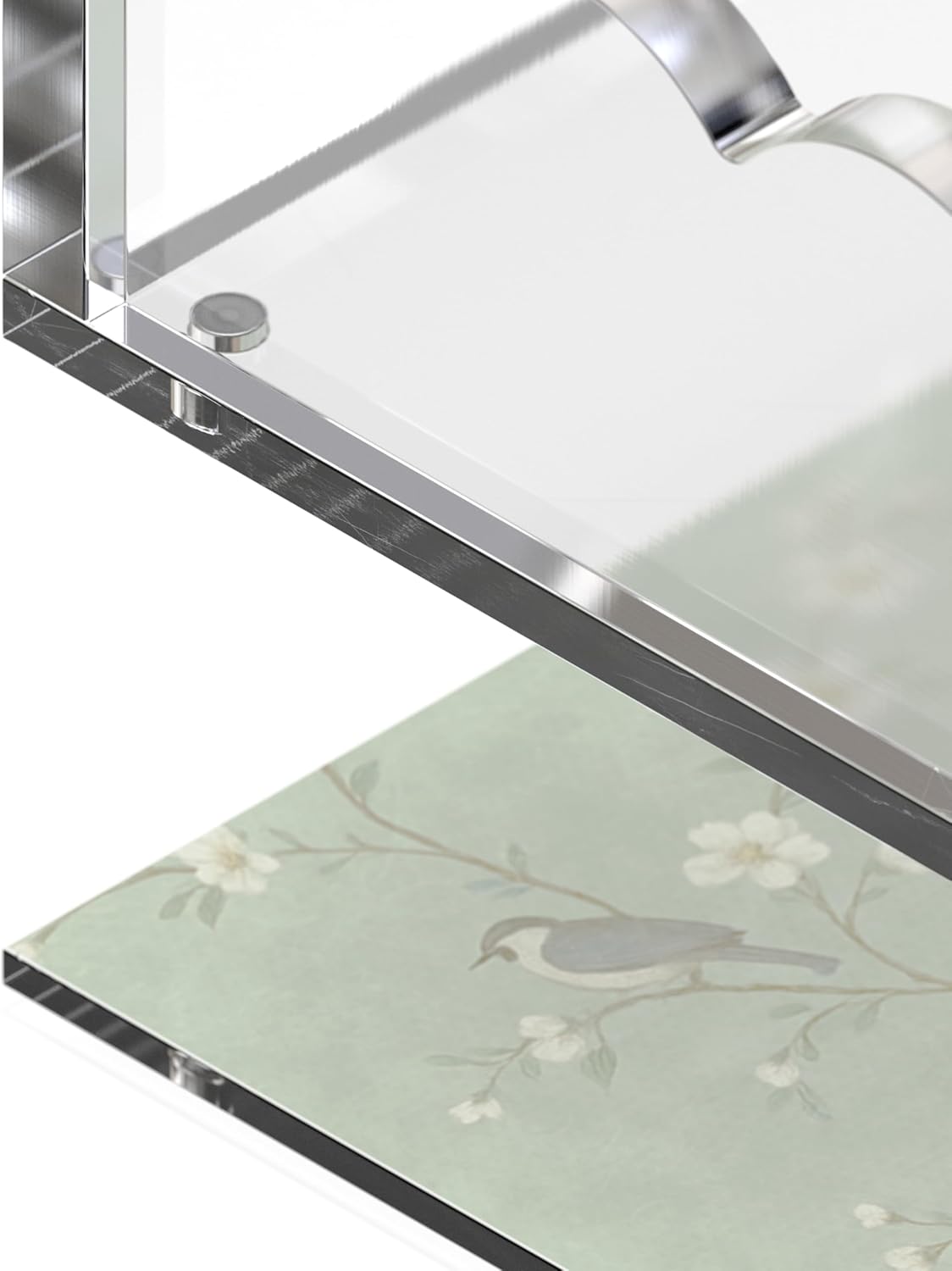 8 x 8 Scalloped Acrylic Tray with Magnetic Mat
