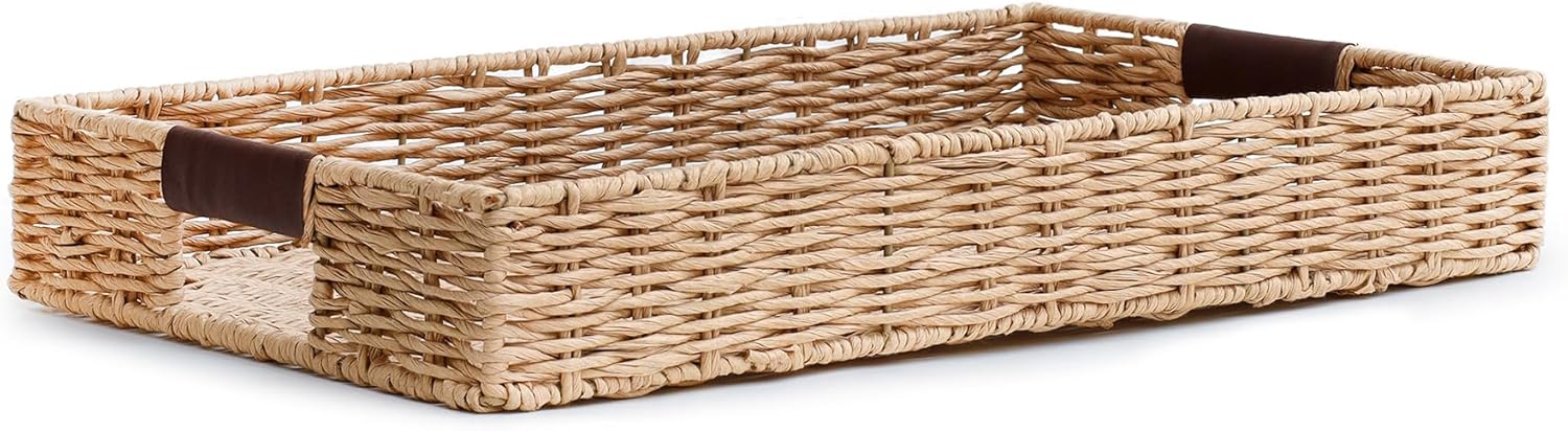 Summit Living Handwoven Rattan Serving Tray 20x12