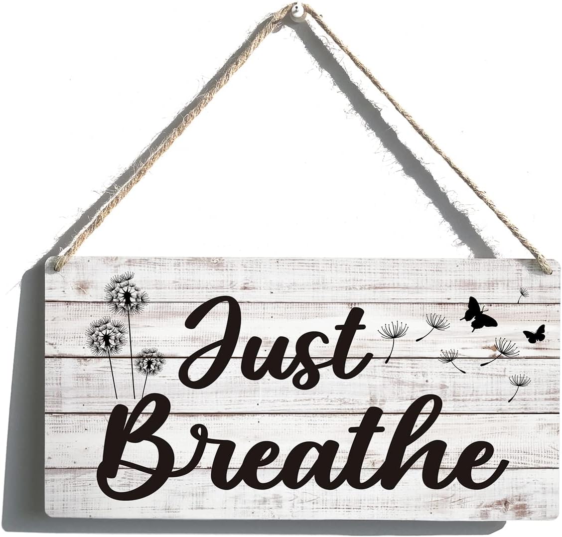 Funny Bathroom Signs Gift Farmhouse Wooden Hanging Sign Rustic Wall Art