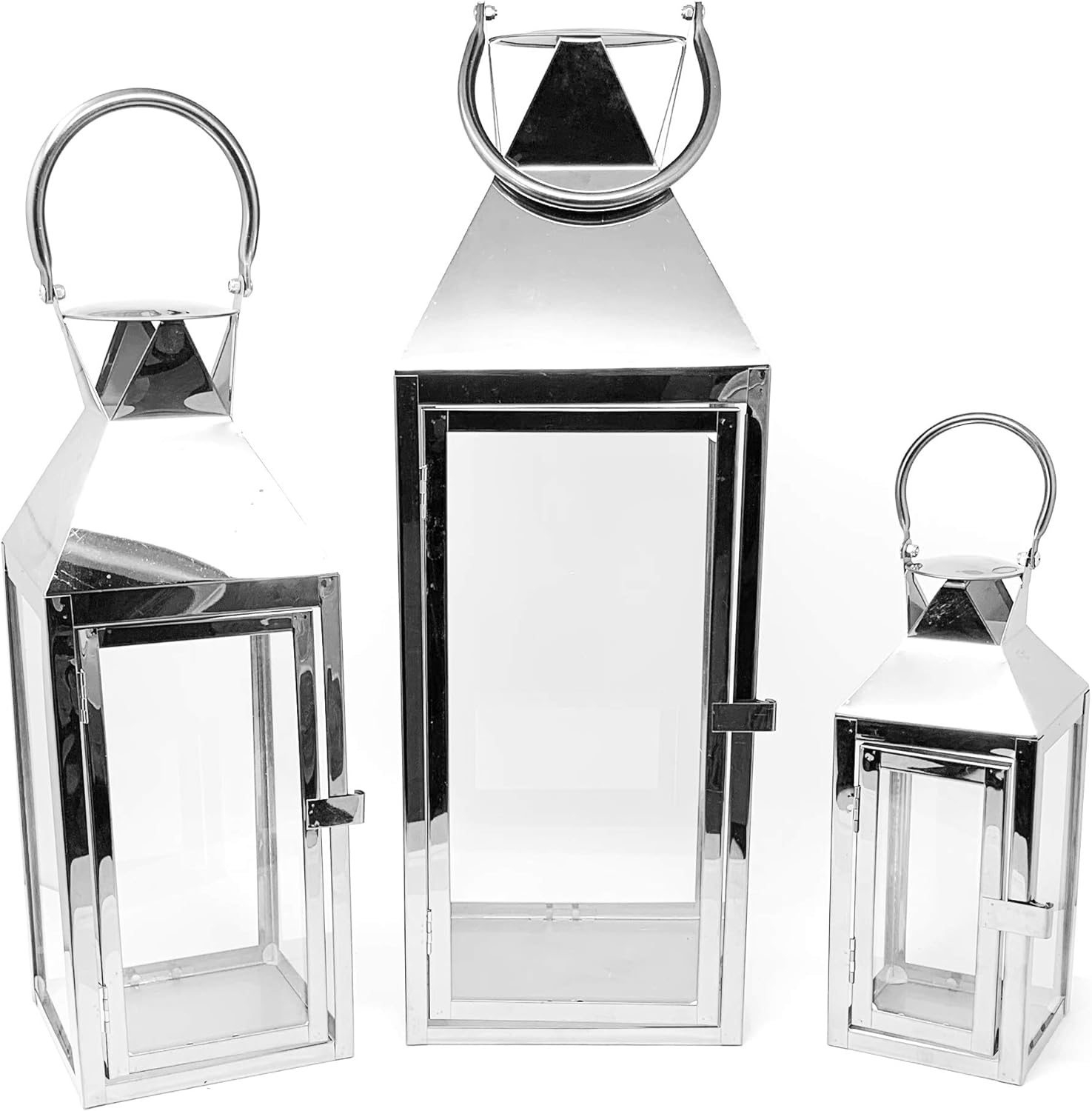 Allgala 3 Pc Jumbo Candle Lantern Set