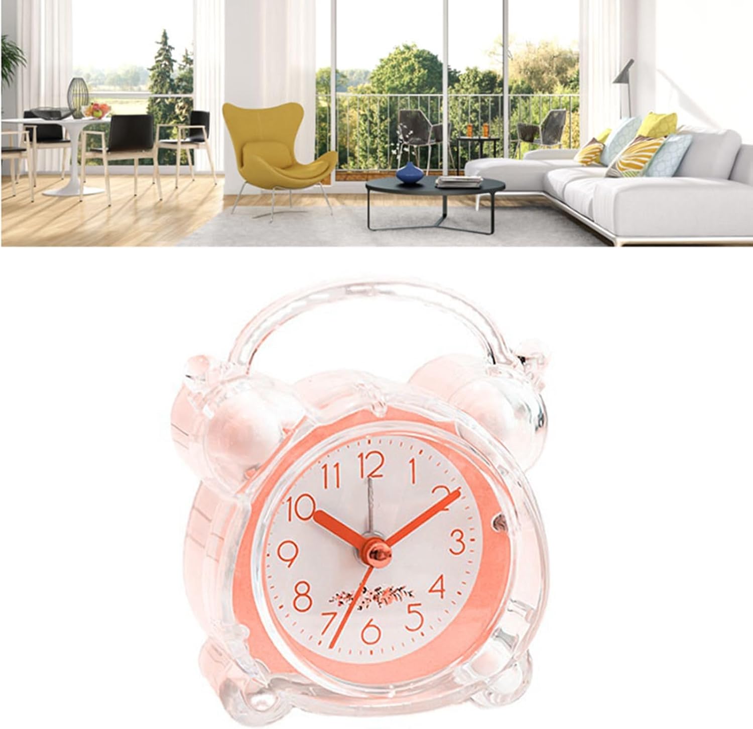 Loud Alarm Clock for Heavy Sleepers Pink ABS Design
