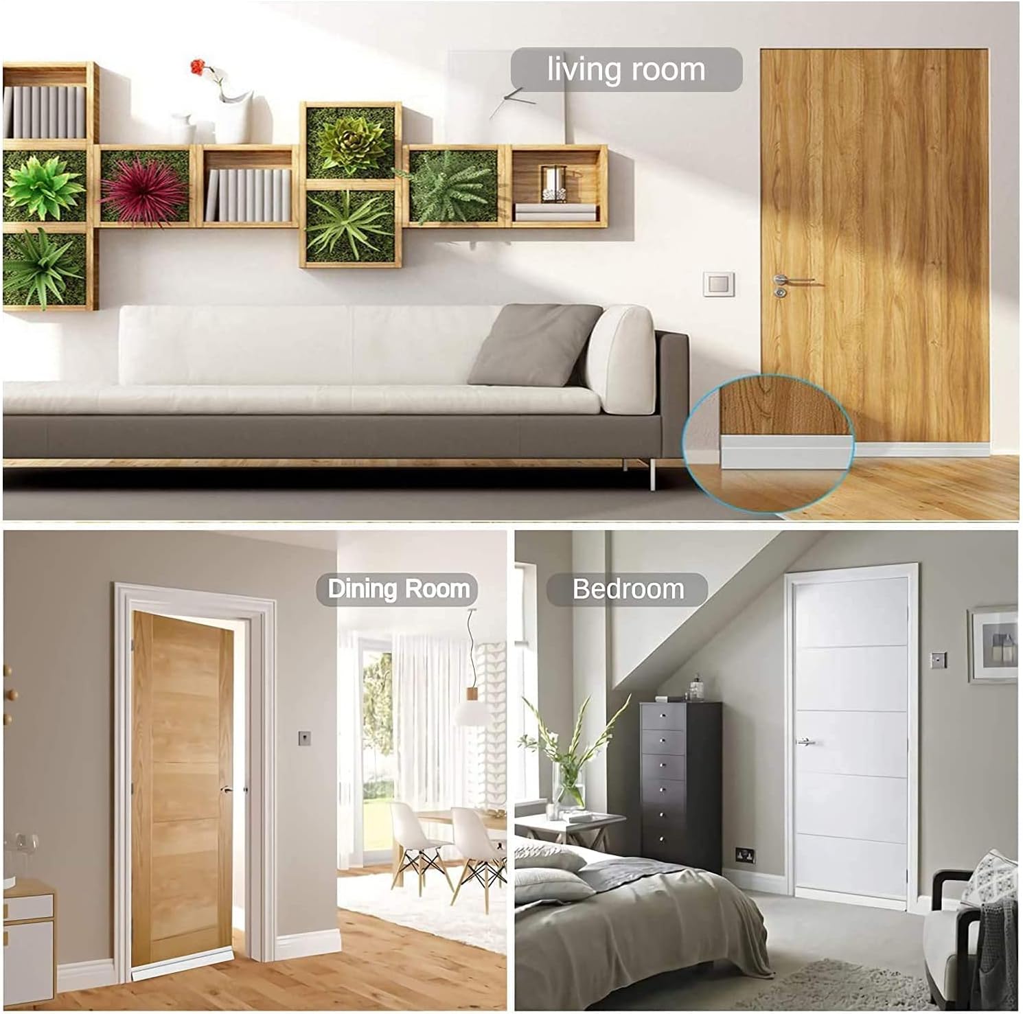 SYIPO Door Draft Stopper 3 W x 39 L Adjustable