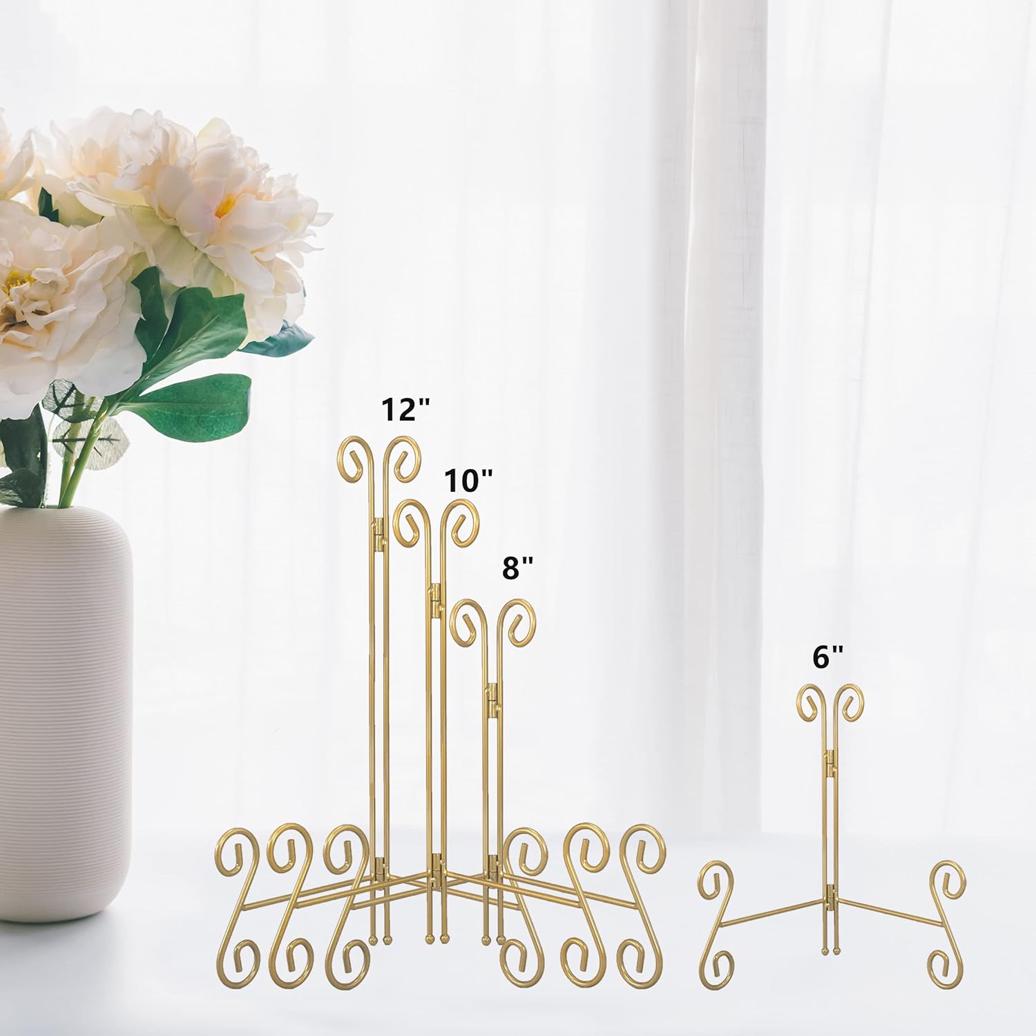 Gold Plate Stand 10 Inch Easel for Display