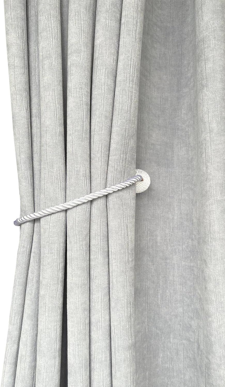 Melaluxe 2 Pack Magnetic Curtain Tiebacks White
